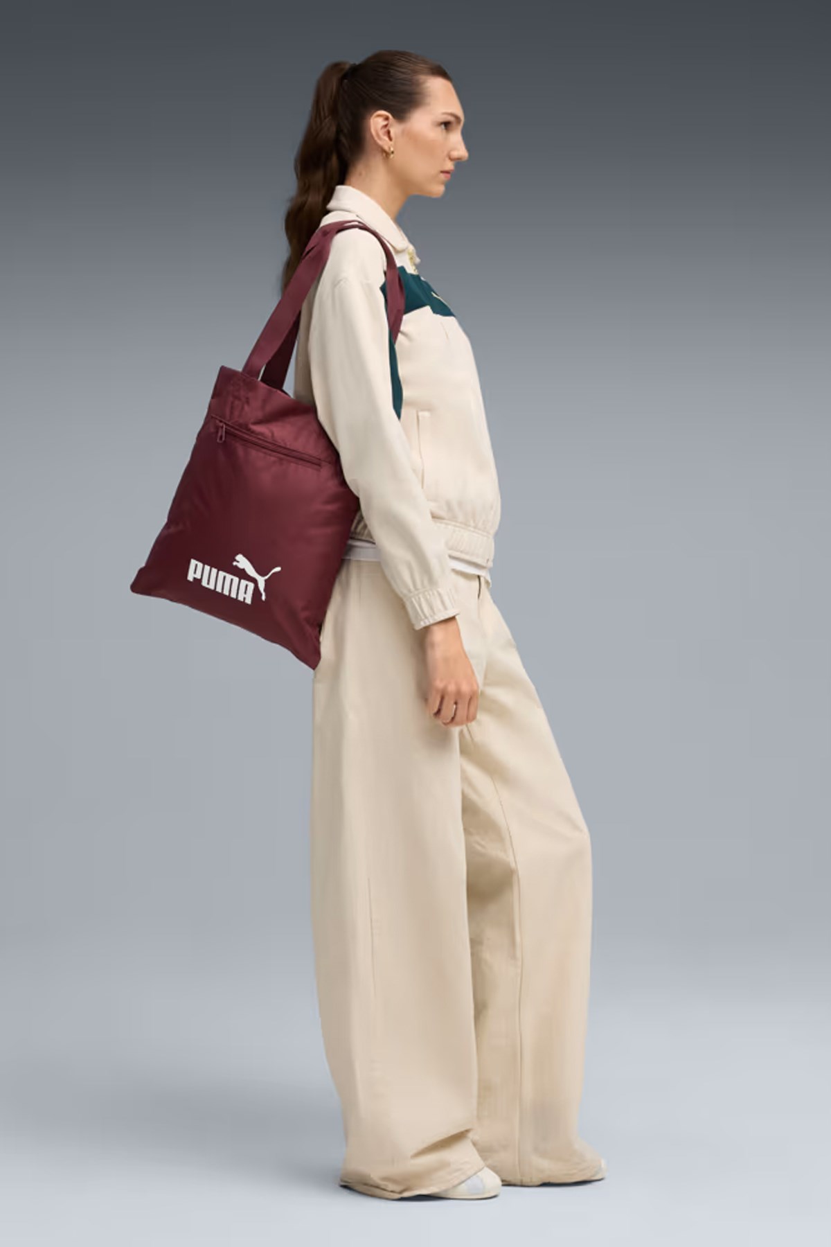 Puma Phase Packable Tote Unisex Omuz Çantası Bordo