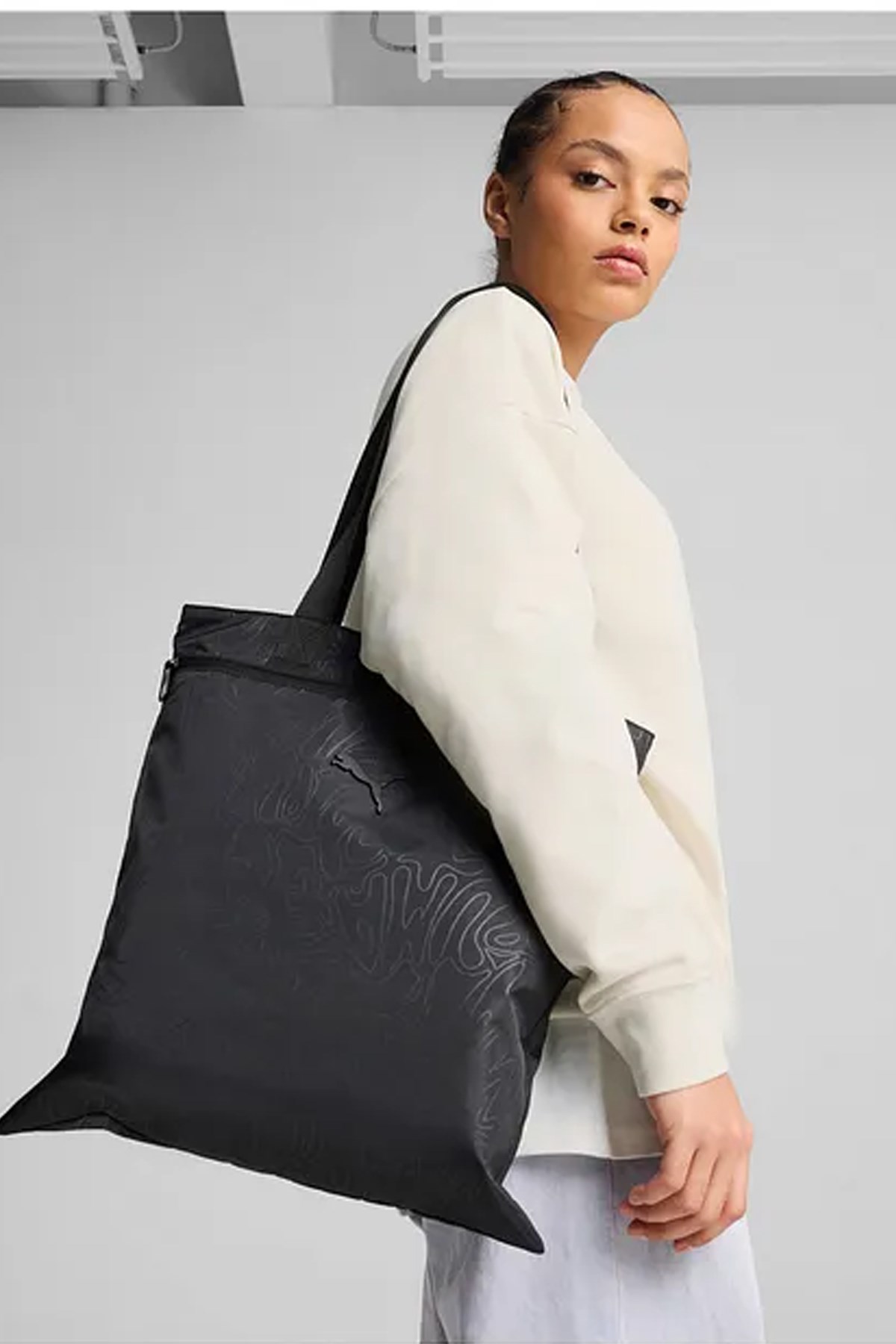 Puma Pop Tote Unisex Omuz Çantası 09133601 Siyah