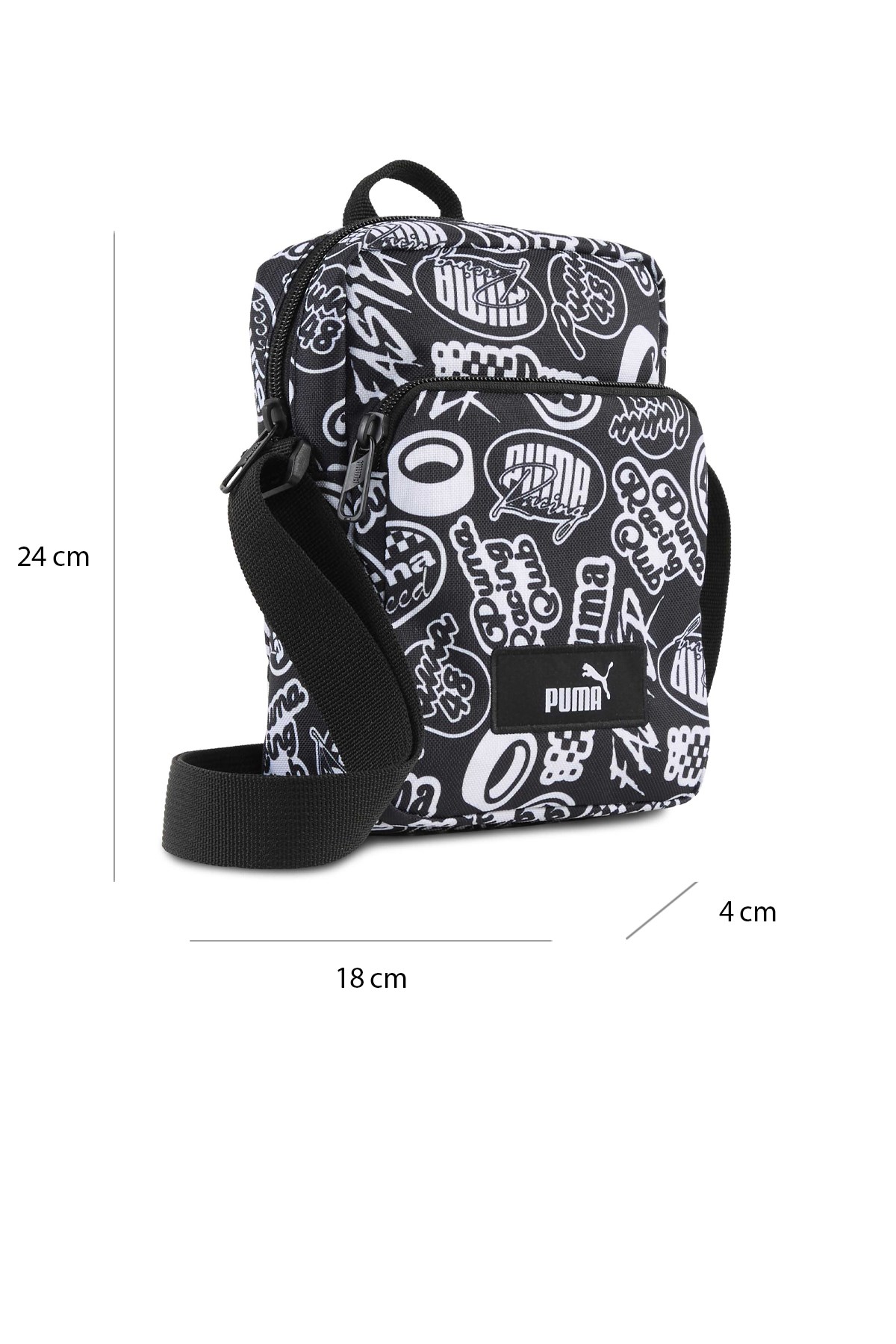 Puma Academy Aop Unisex Çapraz Çanta Siyah