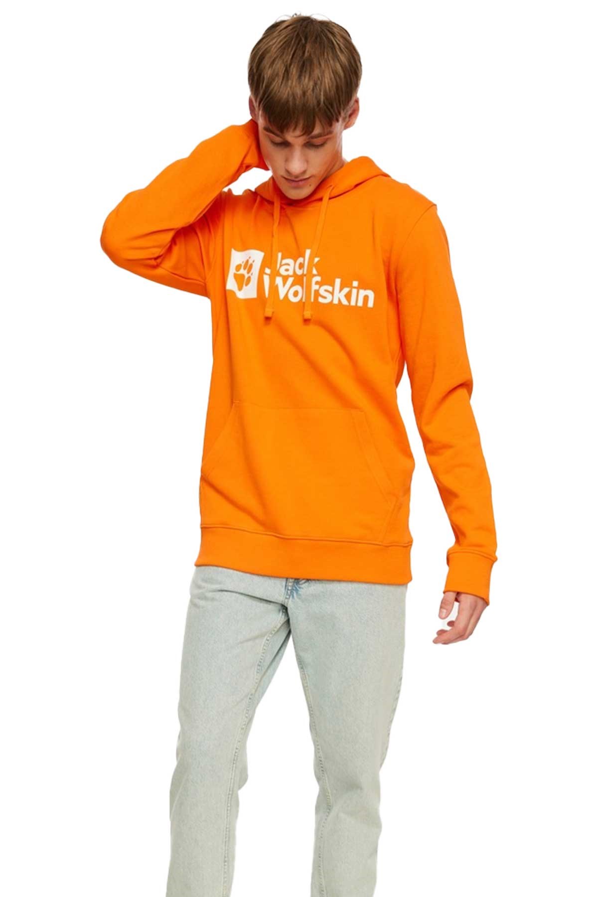Jack Wolfskin Arthur Hoody Erkek Sweatshirt 1000001TR-3412 Turuncu