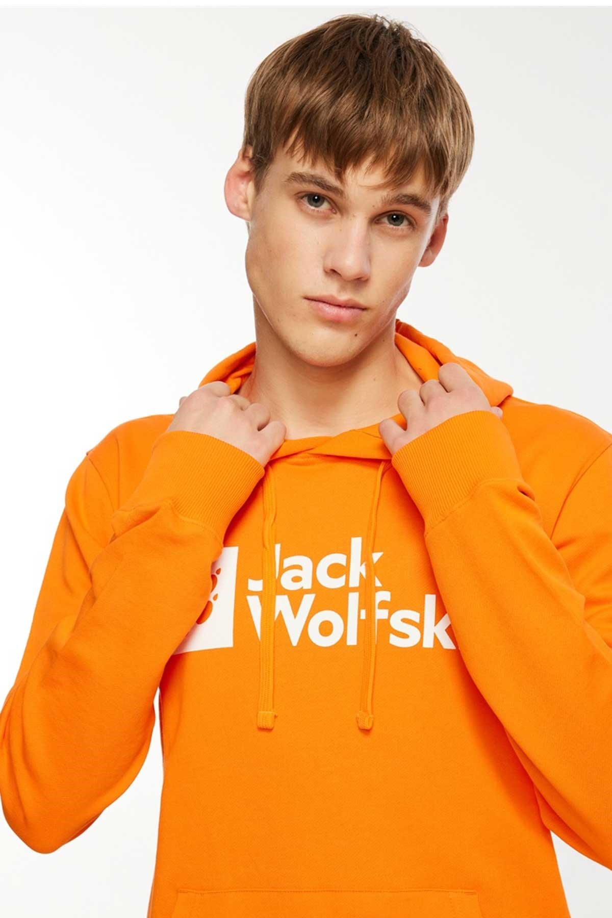 Jack Wolfskin Arthur Hoody Erkek Sweatshirt 1000001TR-3412 Turuncu