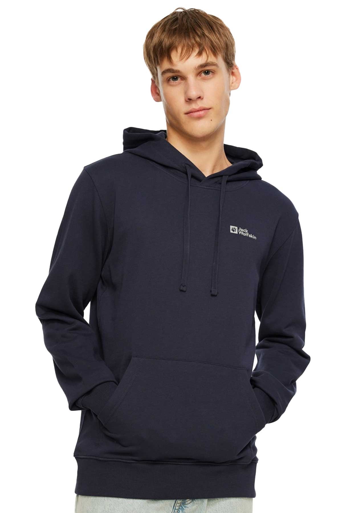 Jack Wolfskin Tommy Hoody Erkek Sweatshirt 1000003TR-1010 Lacivert