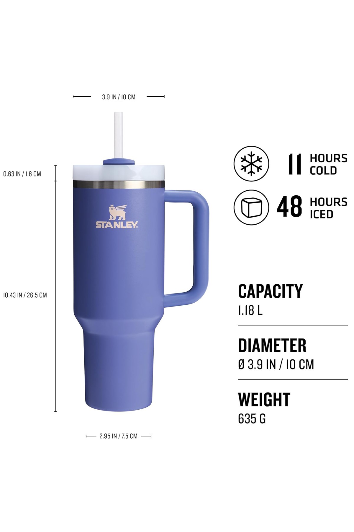 Stanley Quencher Pipetli Termos 1,18 L 10-10825-518 Mor