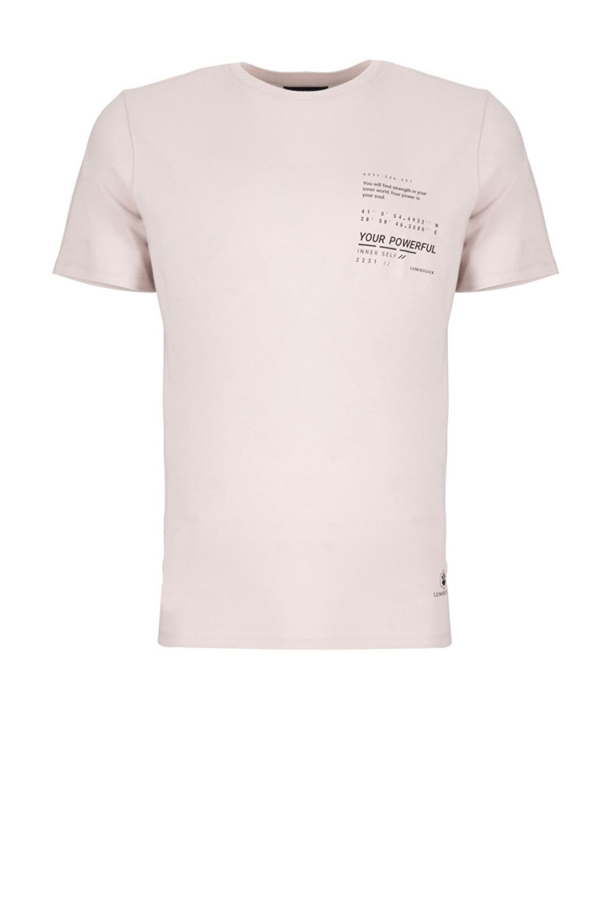 Lumberjack CT1112 Kavinsky Slogan Erkek Tişört 101093860 Ekru