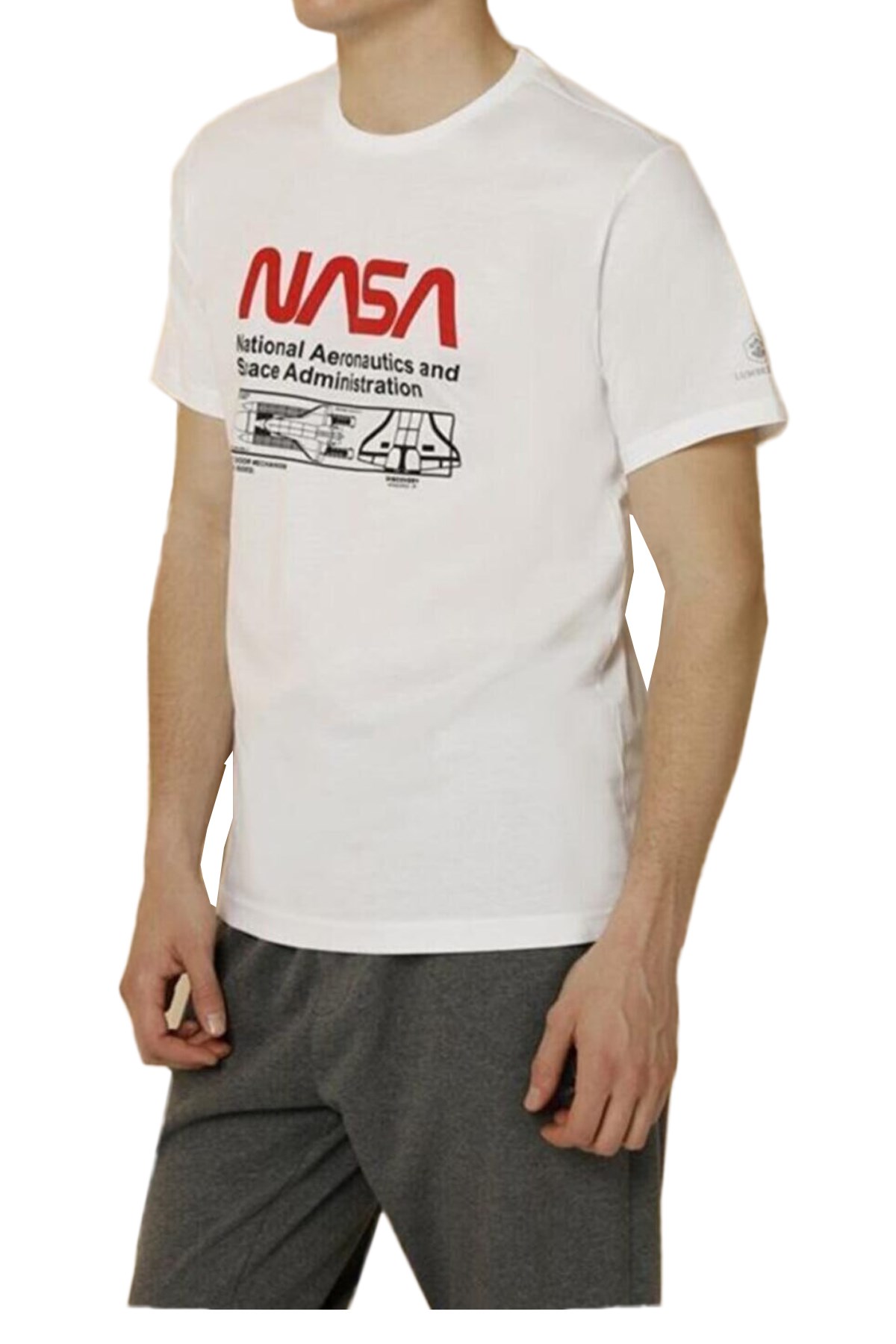 Lumberjack SN711 Nasa Sky Erkek Tişört 101106104 Beyaz