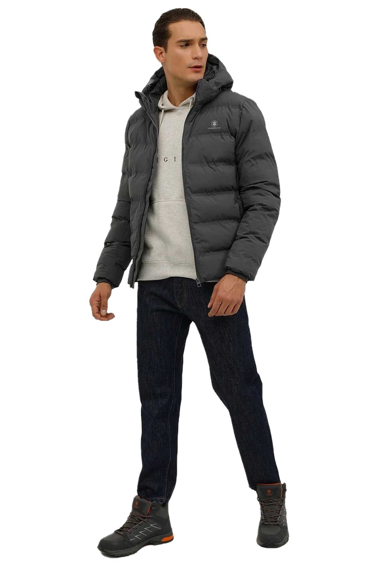 Lumberjack Nolan Coat 2Pr Erkek Mont 101165616 Gri