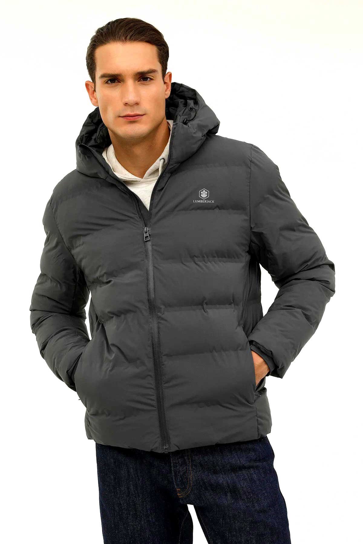 Lumberjack Nolan Coat 2Pr Erkek Mont 101165616 Gri