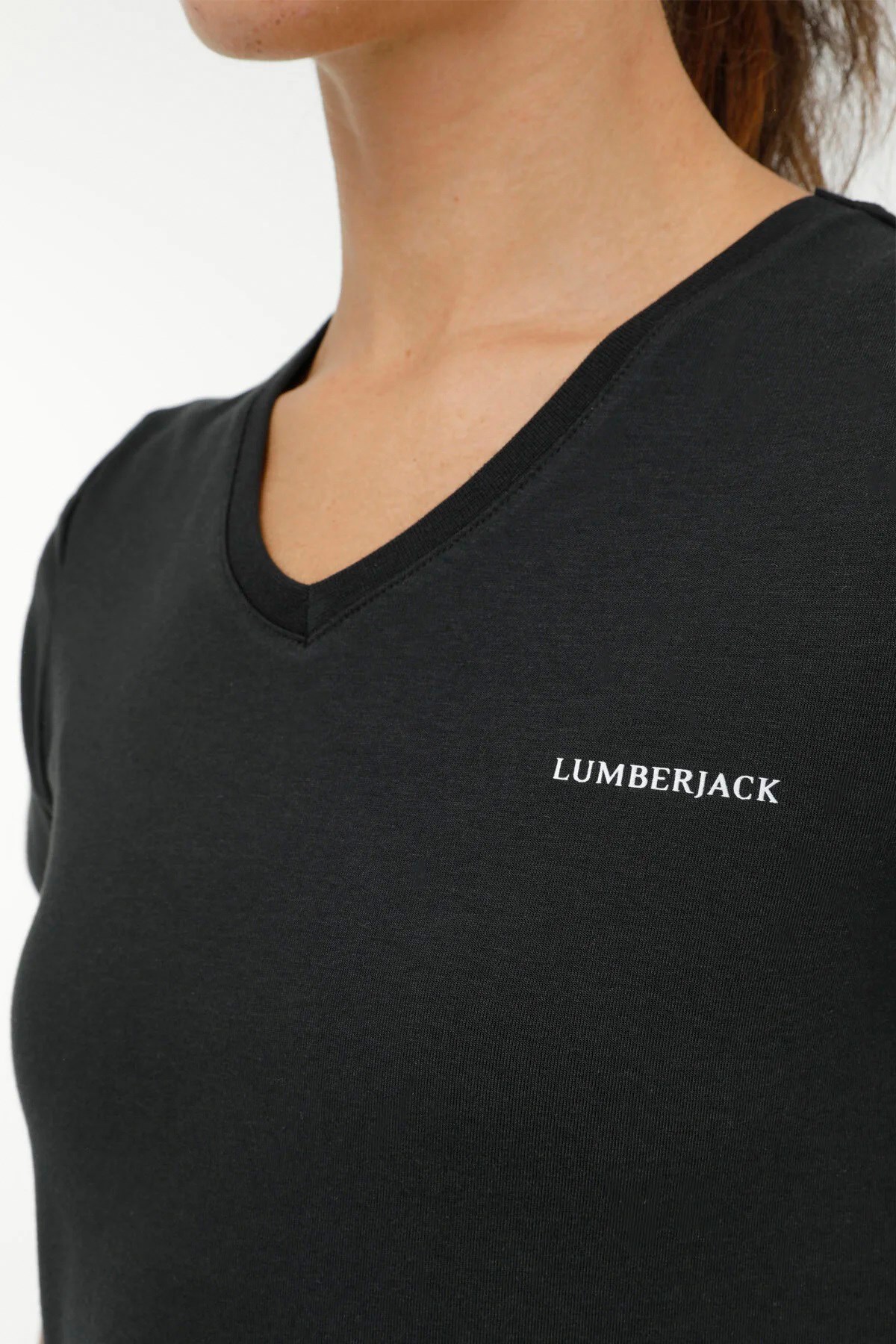 Lumberjack W-Ct132 Kadın Tişört 101344092 Siyah