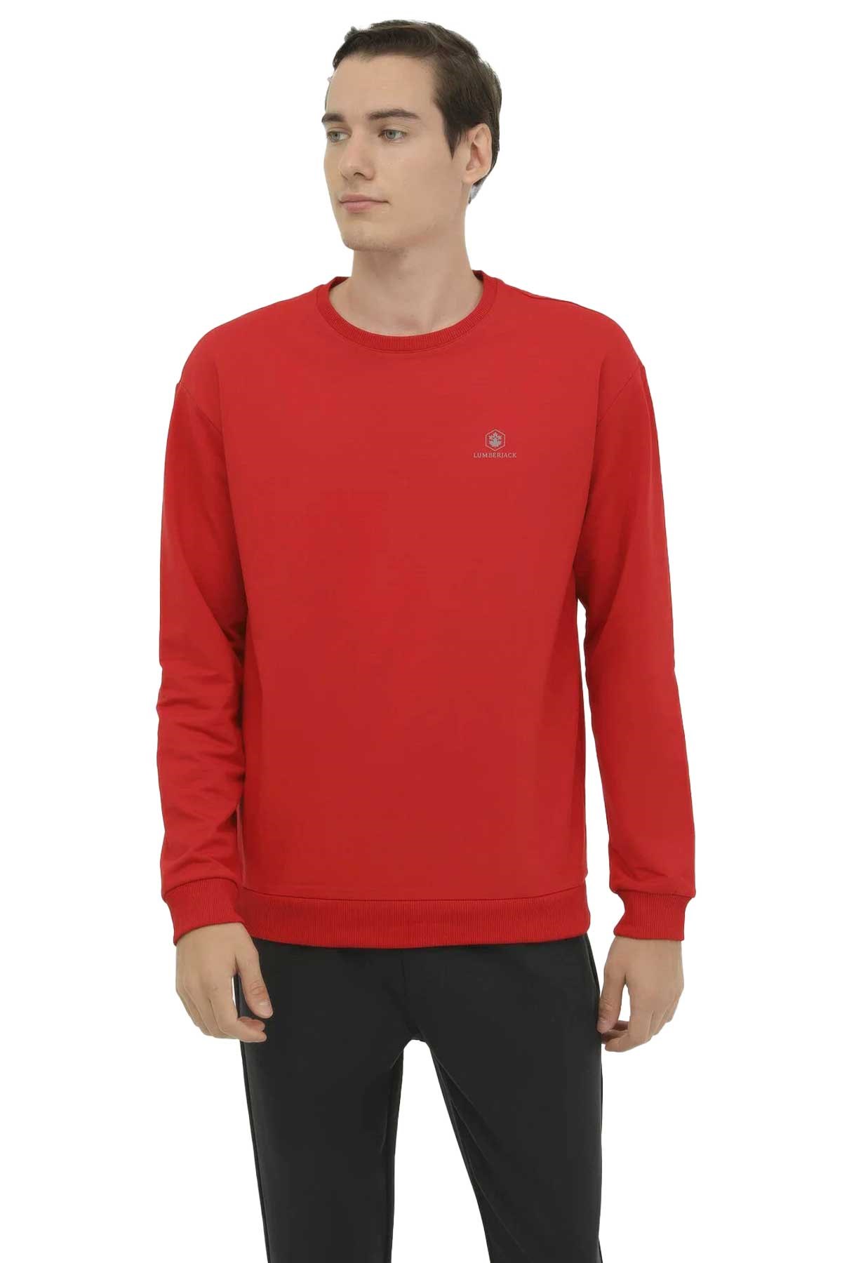 Lumberjack M-Sn75 Erkek Sweatshirt 101349762 Kırmızı