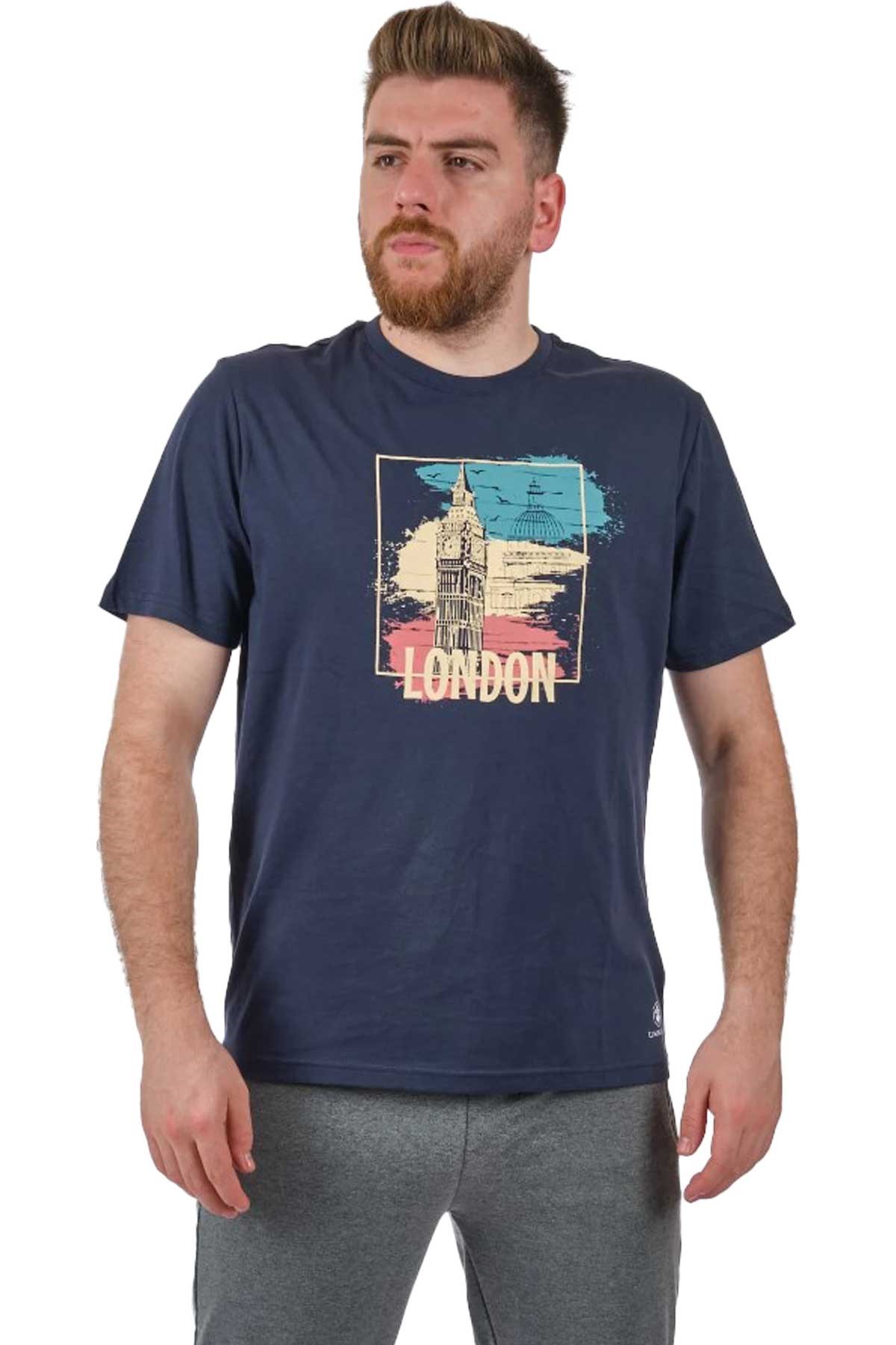 Lumberjack London 11Otbl26 Erkek Tişört 101358989 Lacivert