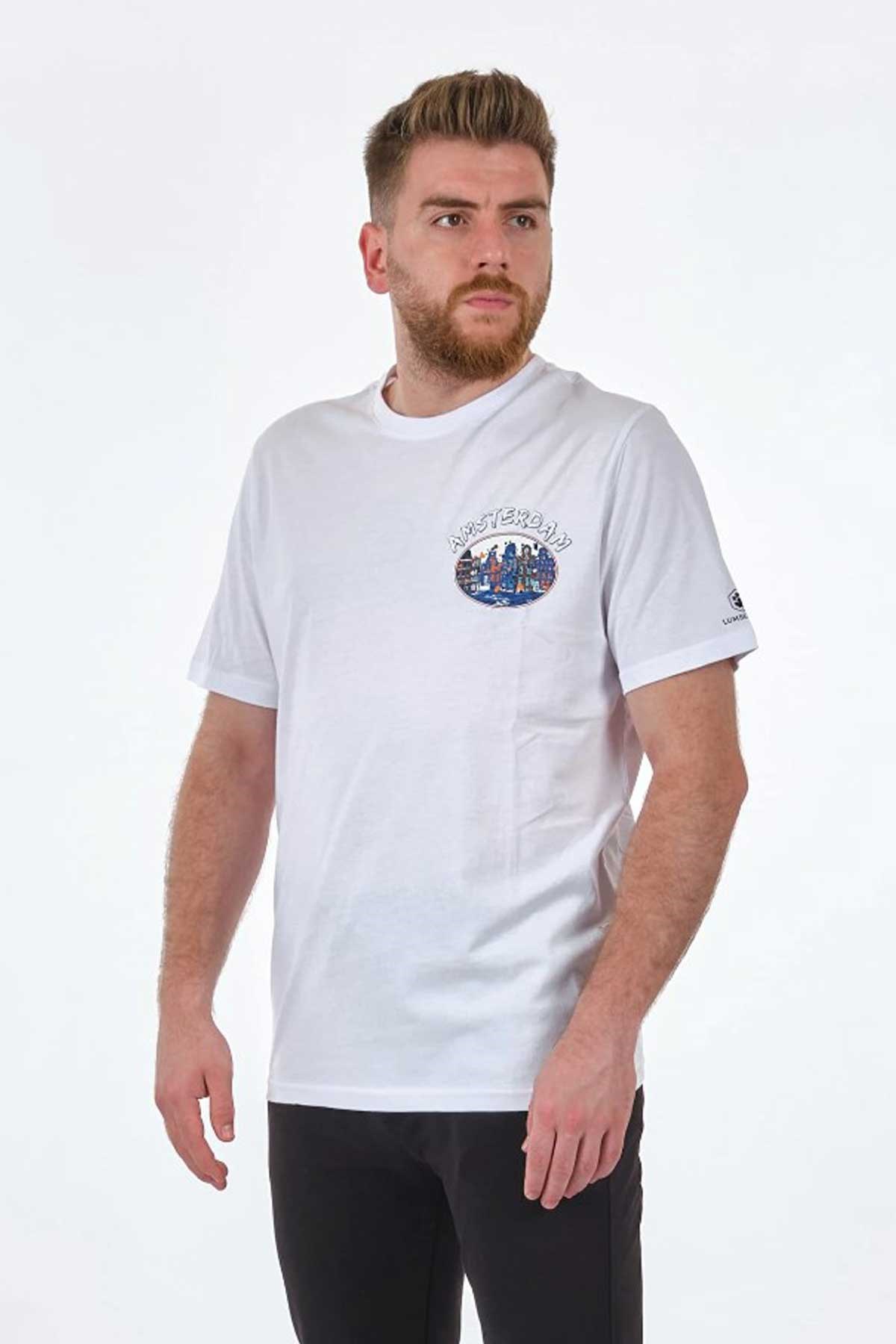 Lumberjack Netherlands 11Otbl Erkek Tişört 101358992 Beyaz