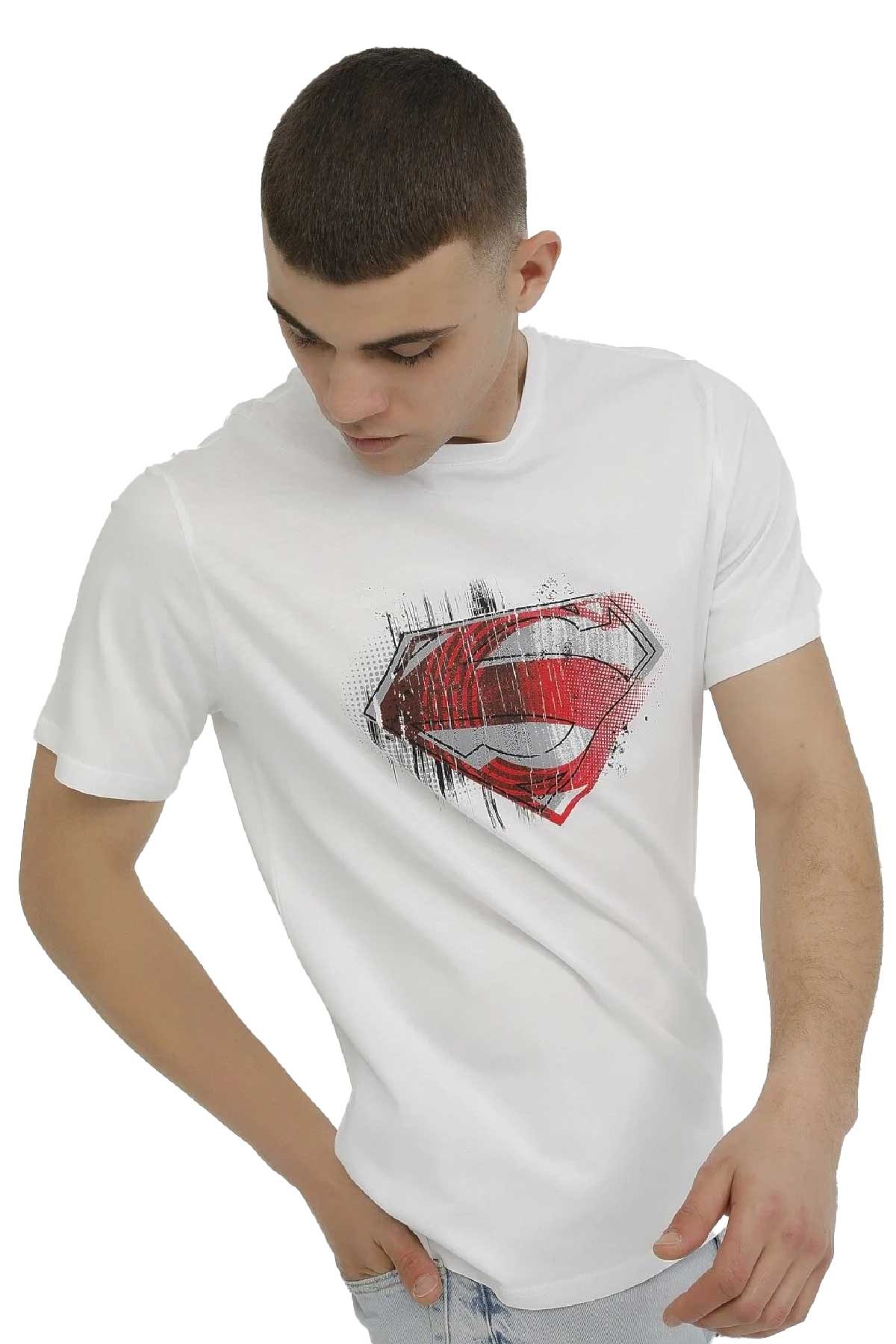 Lumberjack Superman 11Spdm07 Erkek Tişört 101358997 Beyaz