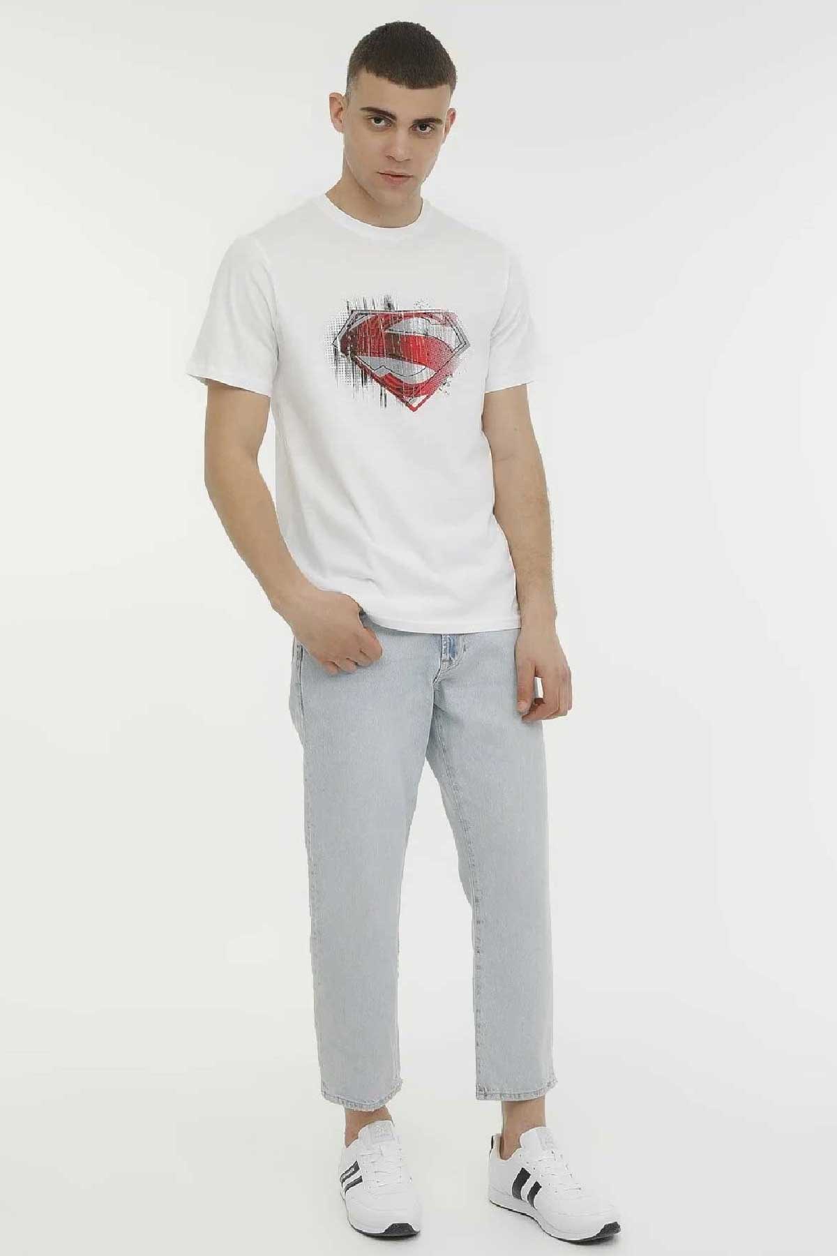 Lumberjack Superman 11Spdm07 Erkek Tişört 101358997 Beyaz