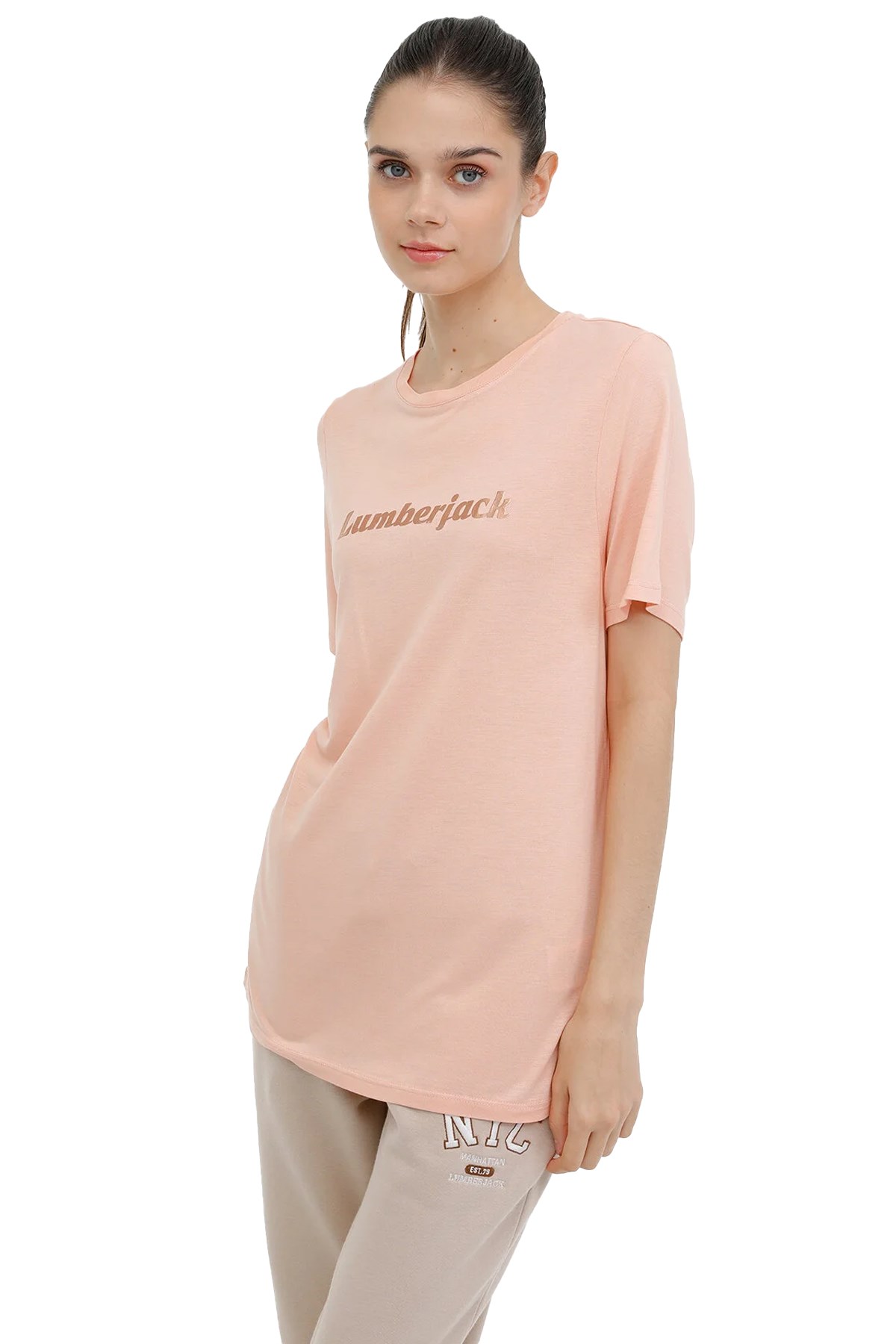 Lumberjack Laya-B 11Sl11 Kadın Tişört 101364220 Pembe