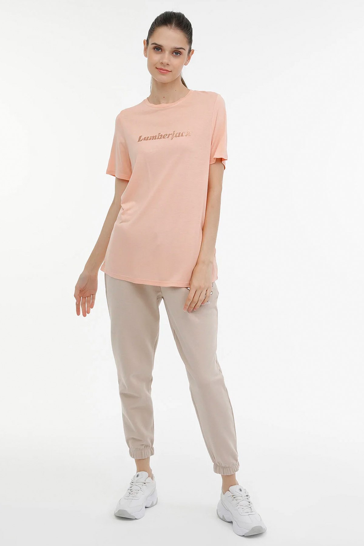 Lumberjack Laya-B 11Sl11 Kadın Tişört 101364220 Pembe