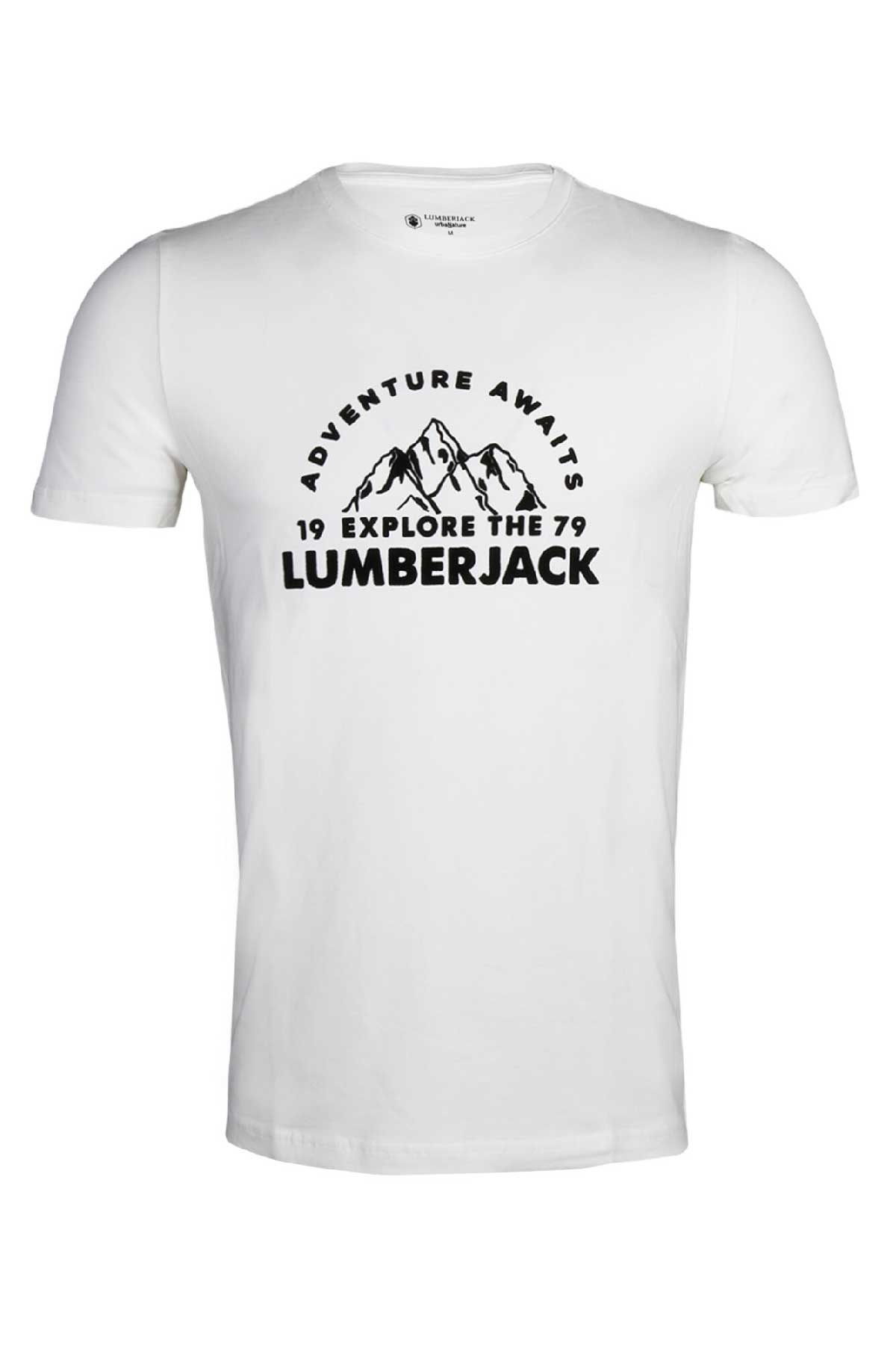 Lumberjack Alfu 11Urbna02 Erkek Tişört 101364239 Beyaz