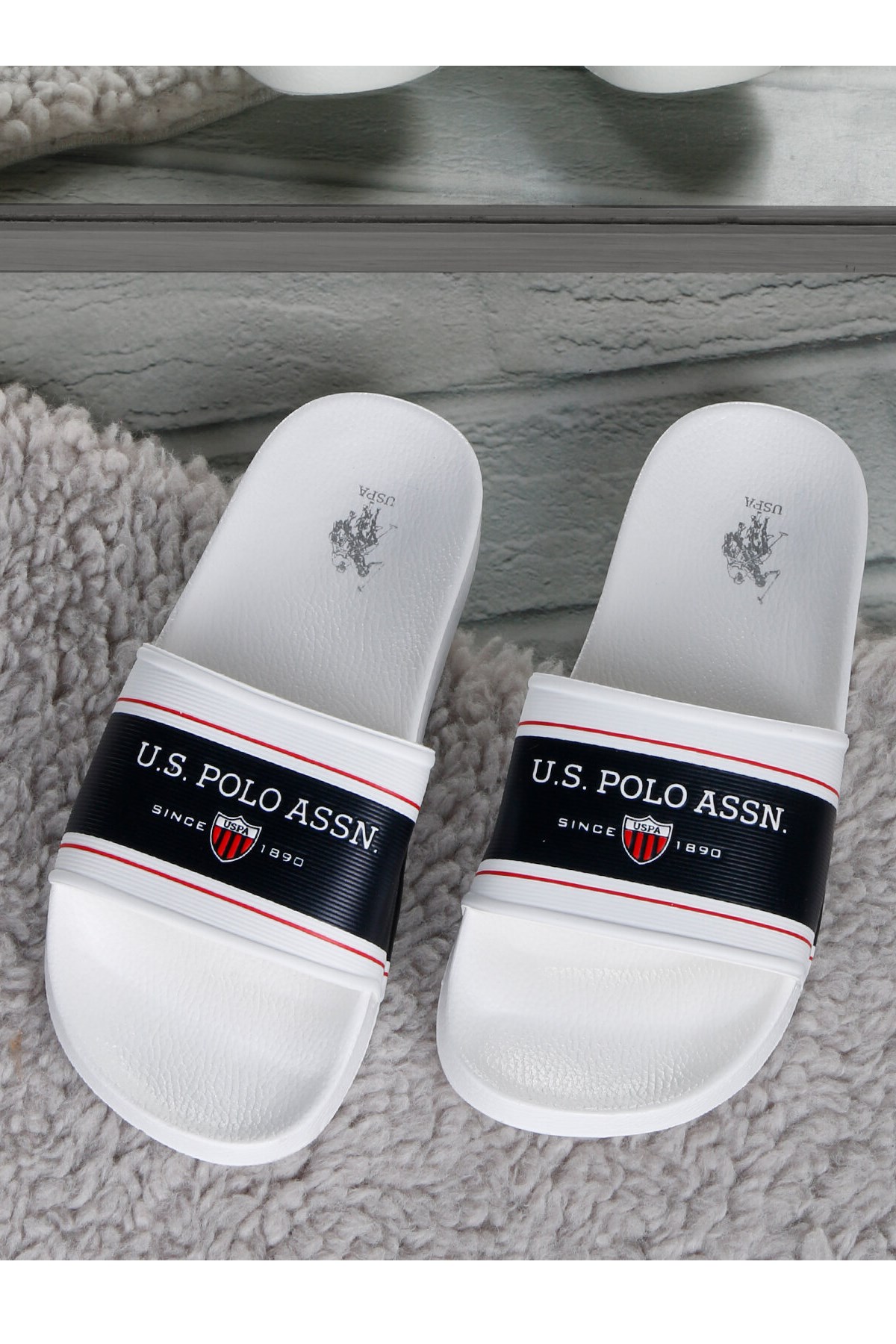 U.S. Polo Assn. Rugby Erkek Terlik 101369454 Beyaz