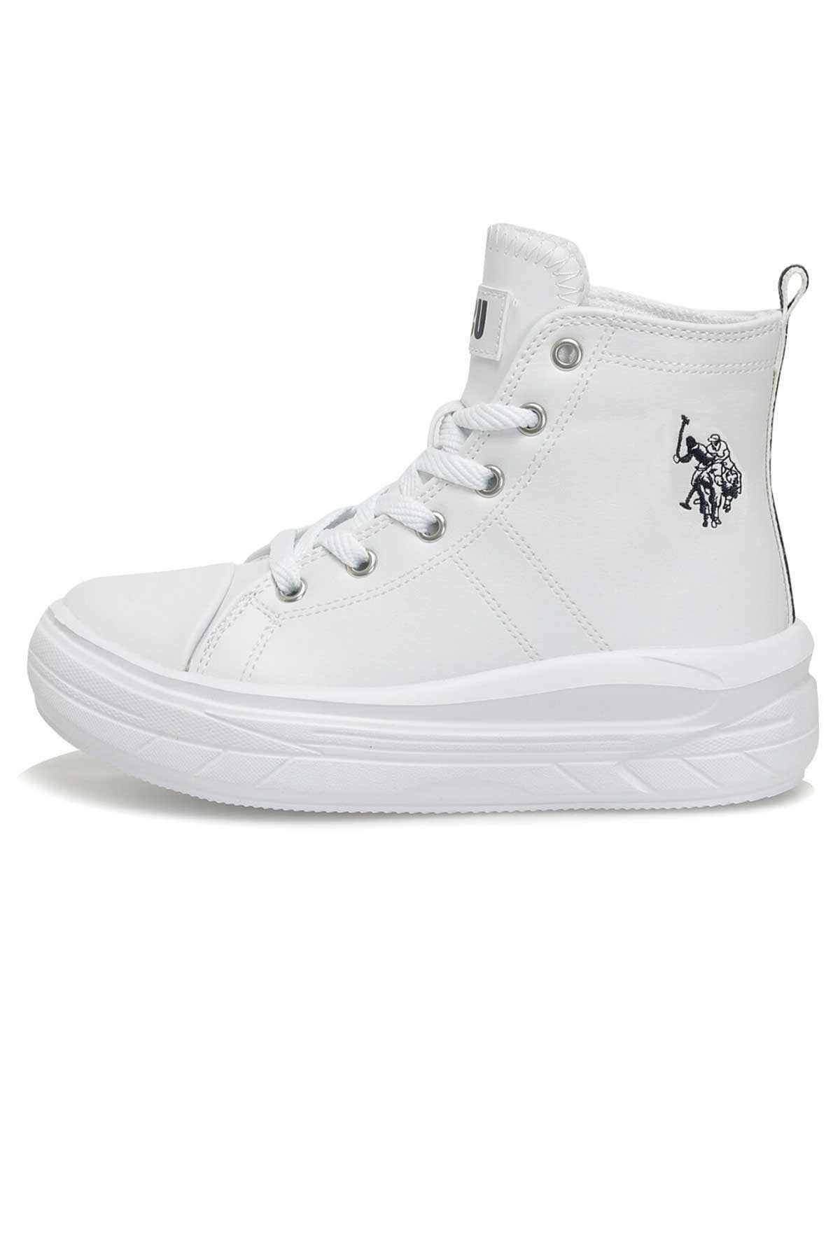 U.S. Polo Assn. Clementine Jr Pu Çocuk Ayakkabı 101390022 Beyaz