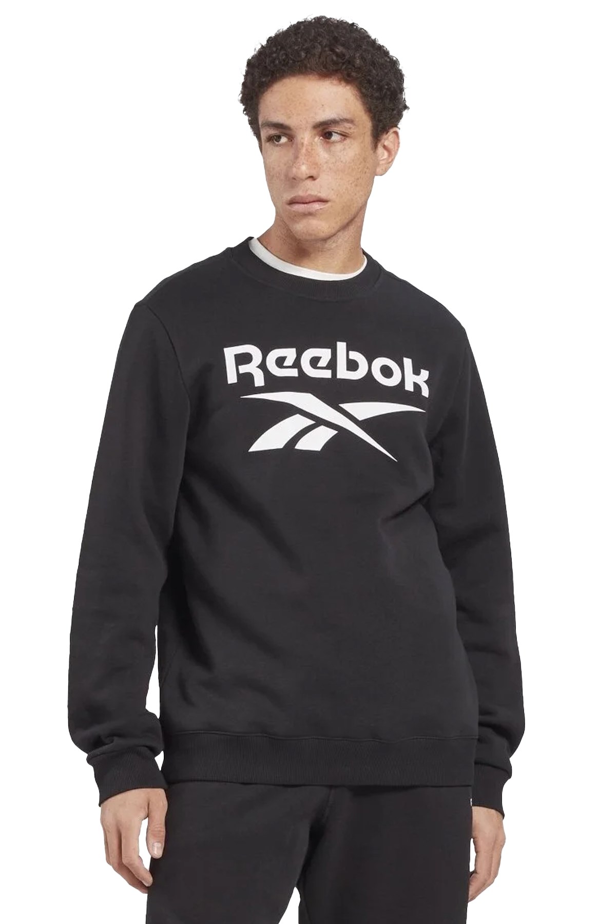 Reebok RI Flc Big Logo Cre Erkek Sweatshirt 101473871 Siyah
