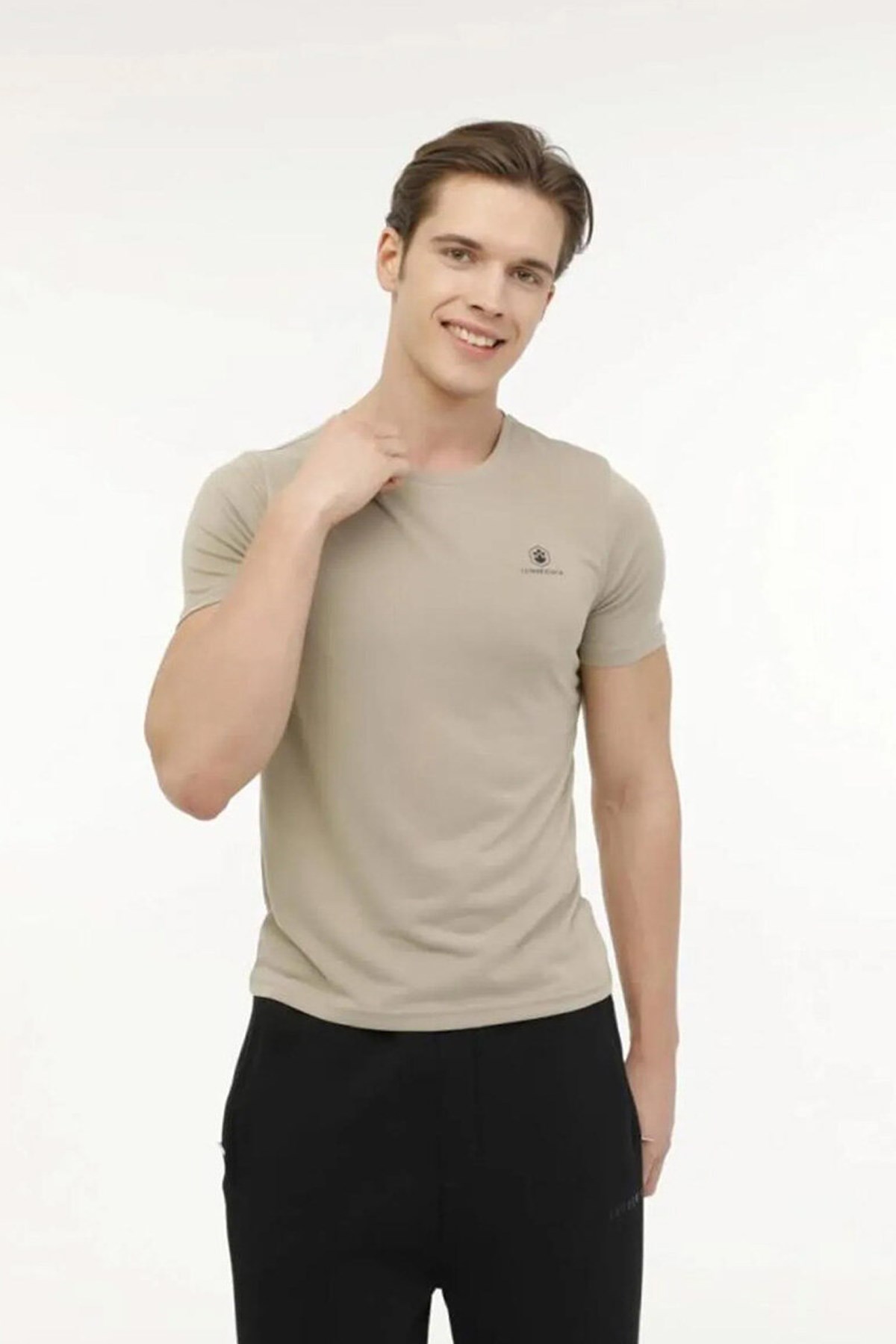 Lumberjack Modal Sb203 4FX Erkek Tişört 101497284 Bej
