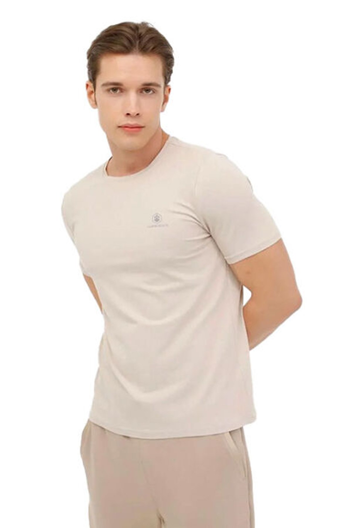 Lumberjack 4M M-CT102 Erkek Tişört 101497376 Bej