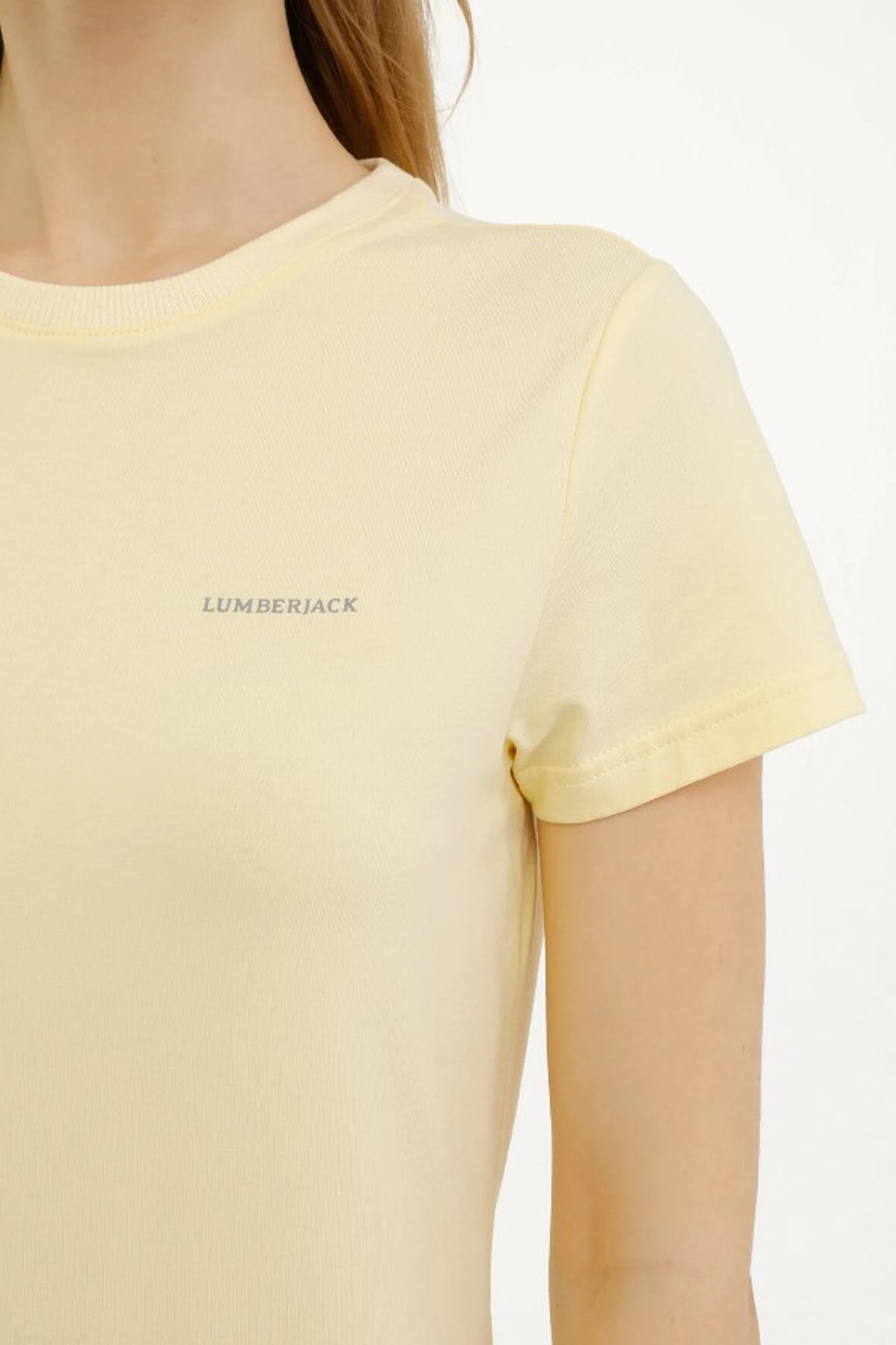Lumberjack 4M 11Ct122 4FX Kadın Tişört 101503778 Sarı