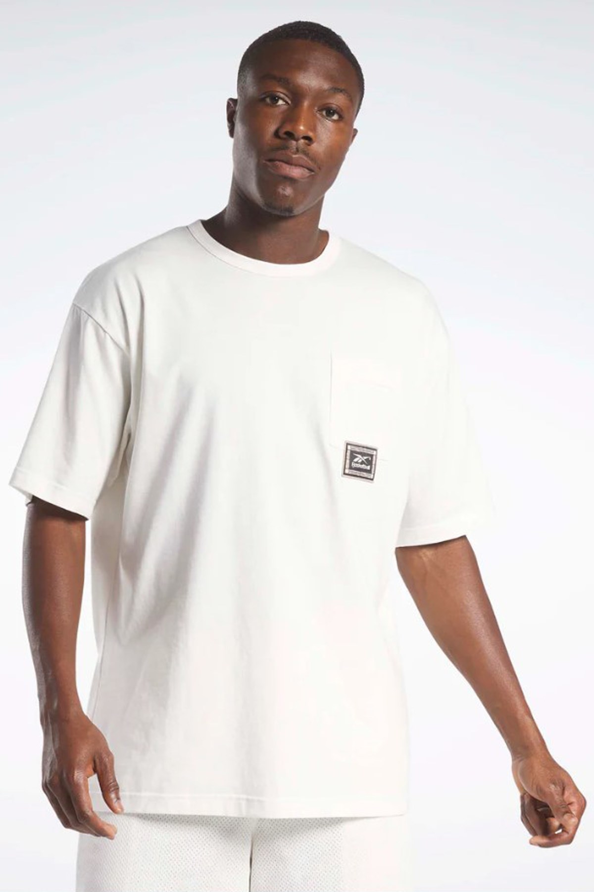 Reebok Identity Stacked L Erkek Tişört 101528058 Beyaz