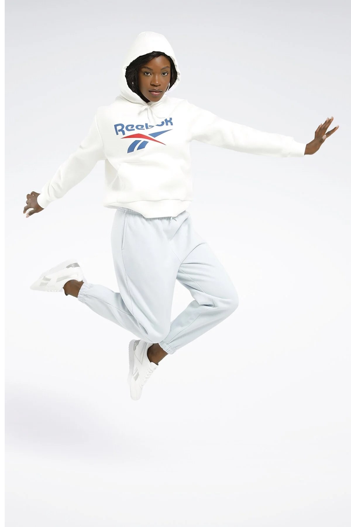 Reebok ID Big Logo Fleece Kadın Sweatshirt 101528791 Beyaz