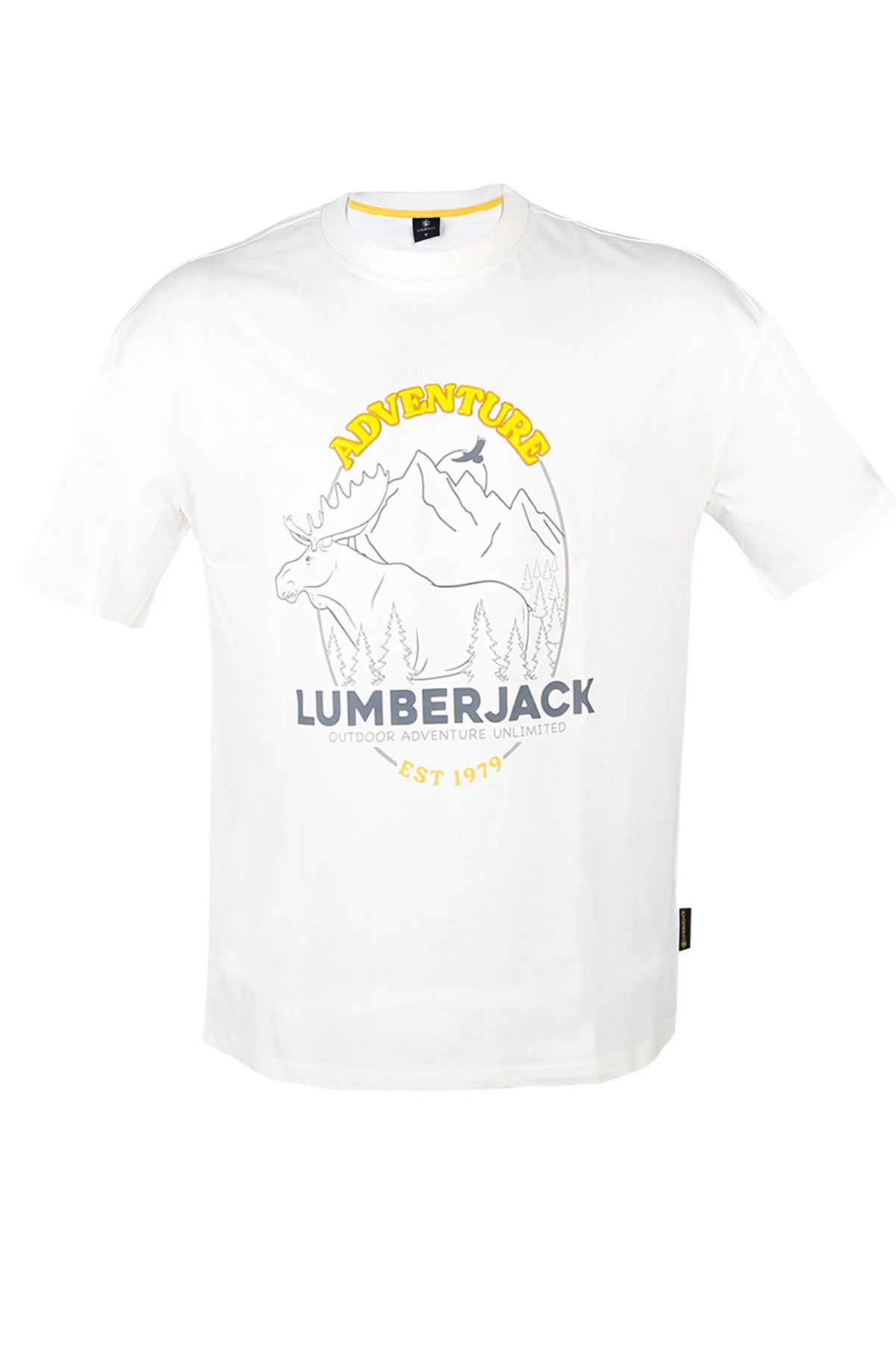 Lumberjack Teon 4FX Erkek Tişört 101567857 Krem