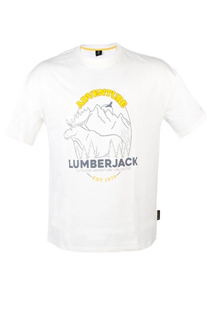 Lumberjack Teon 4FX Erkek Tişört 101567857 Krem