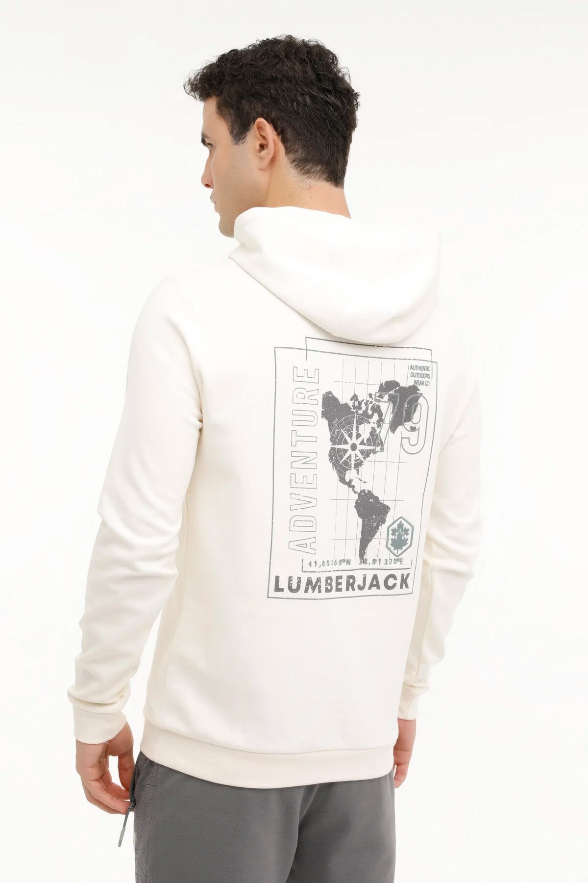 Lumberjack Jerry 4FX Erkek Sweatshirt 101571175 Beyaz