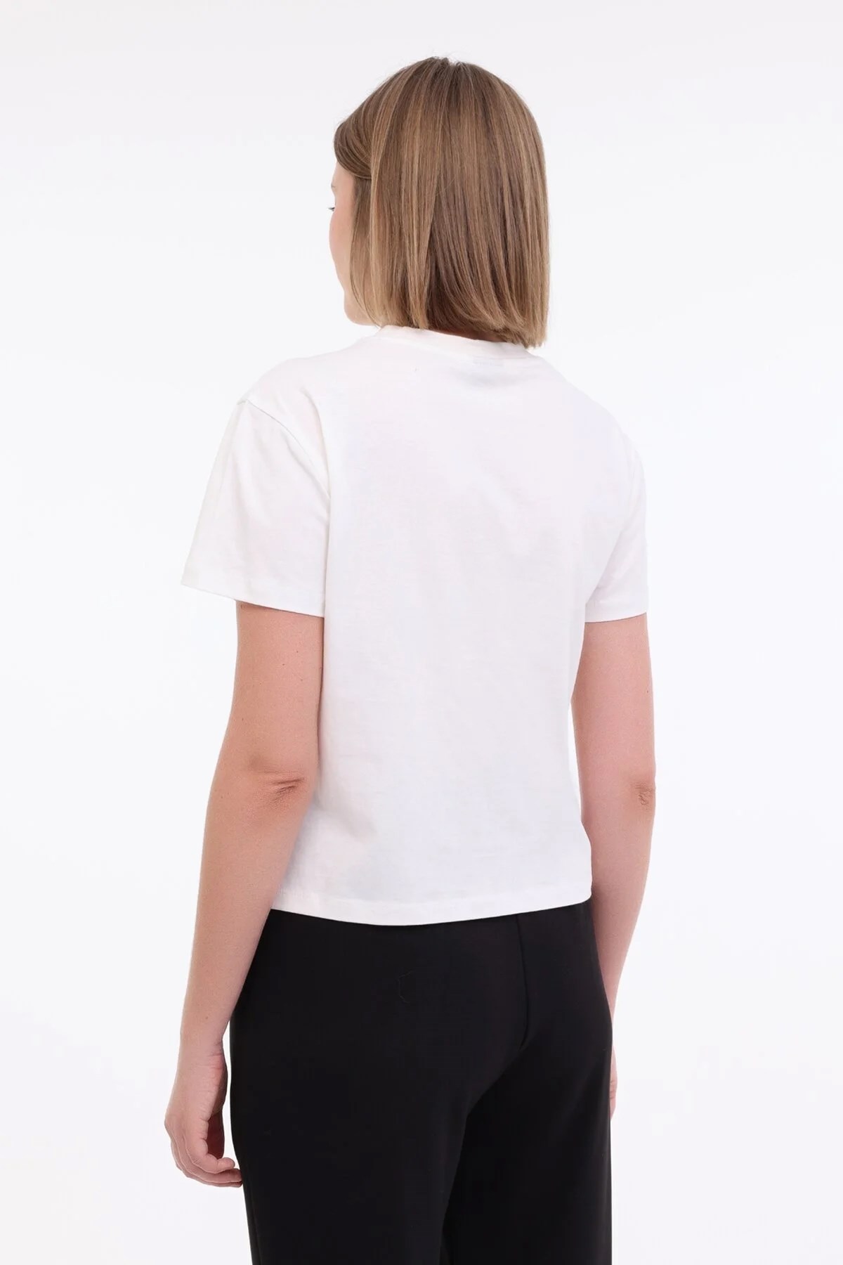 Lumberjack   Anna 11 5Fx Kadın Tişört Ekru