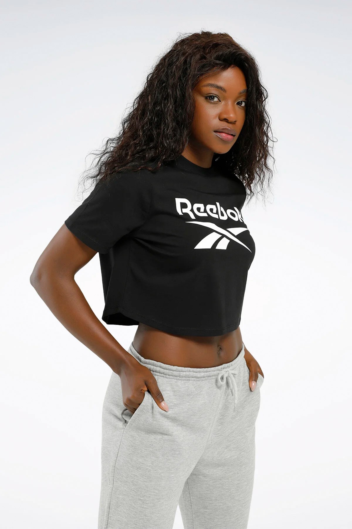 Reebok New Id Reg CrpKadın Tişört Siyah