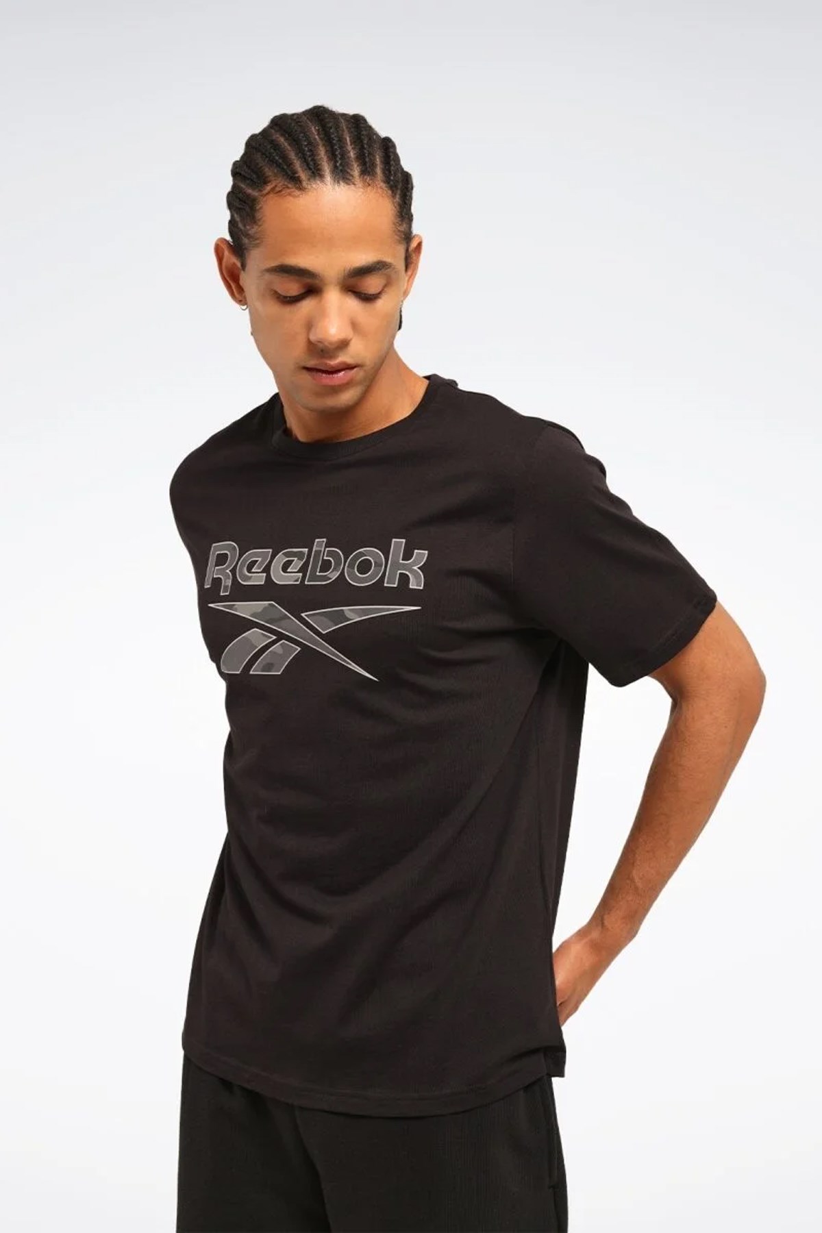 Reebok New Id Camo Te Erkek Tişört Siyah