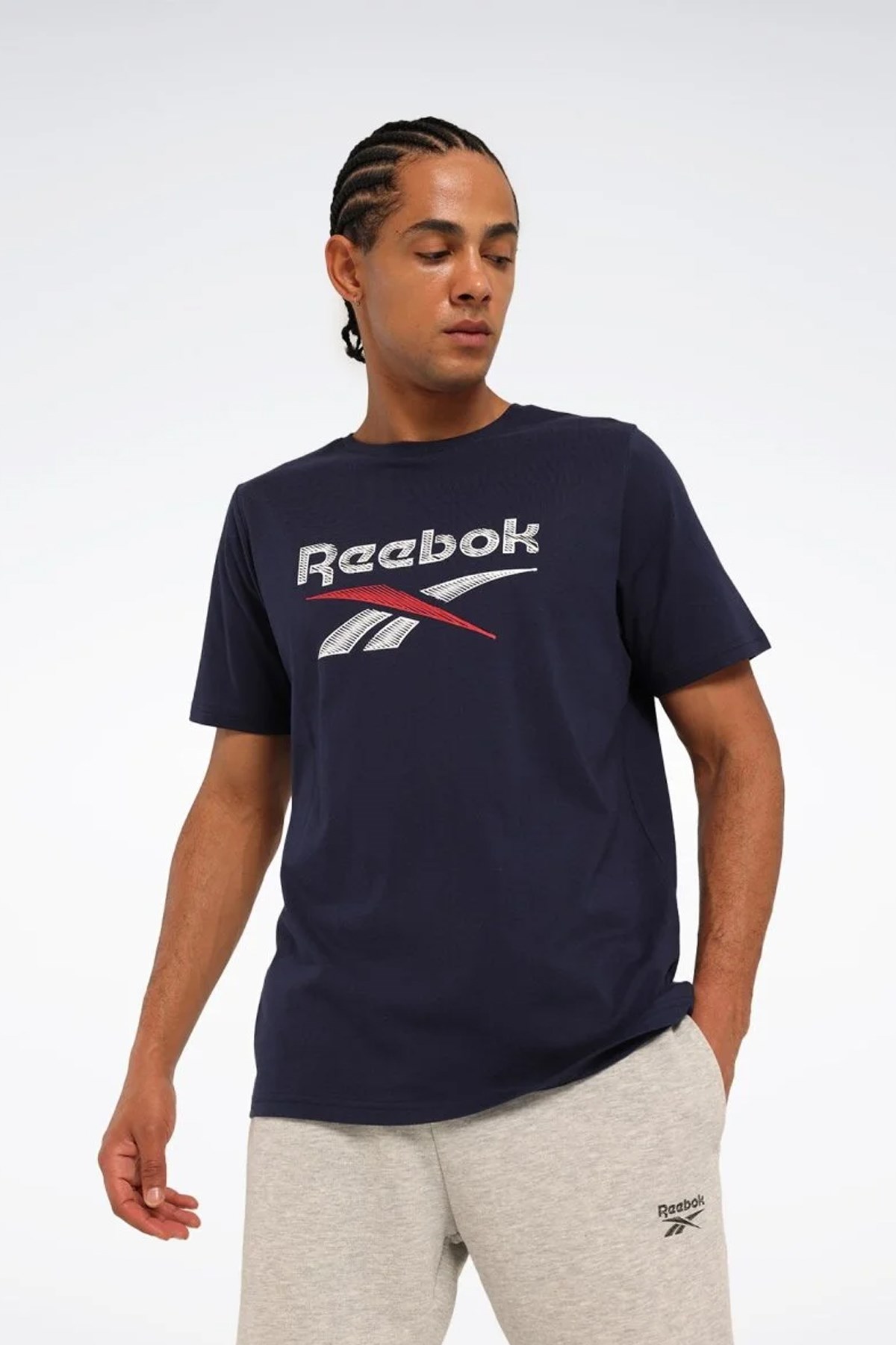 Reebok New Id Reg Tee Erkek Tişört Lacivert
