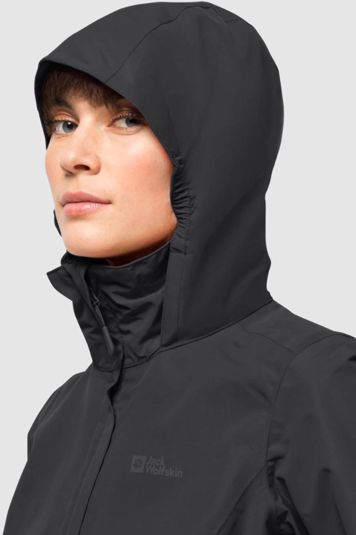 Jack Wolfskin Stormy Kadın Outdoor Mont 1111202-6000 Siyah