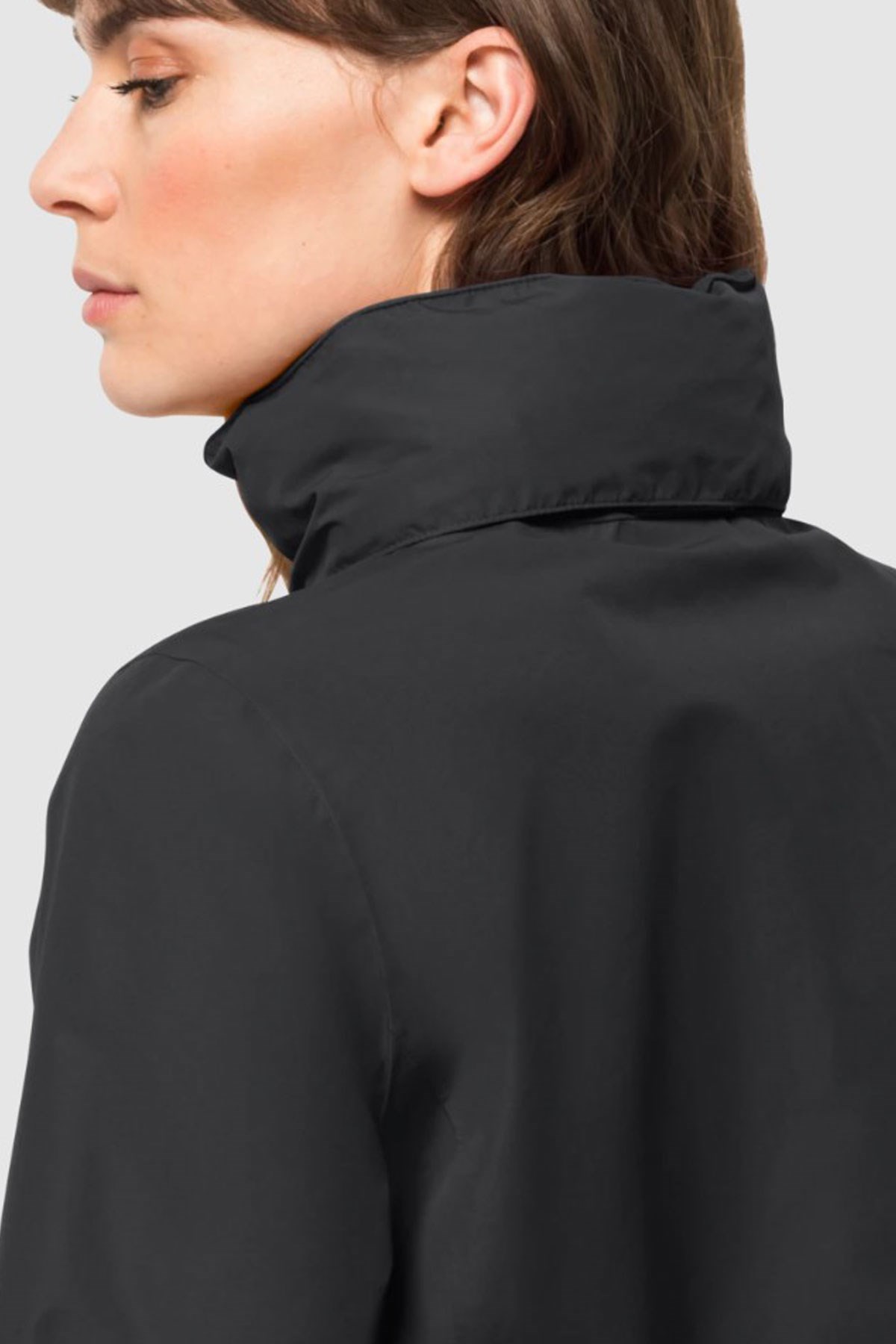 Jack Wolfskin Stormy Kadın Outdoor Mont 1111202-6000 Siyah