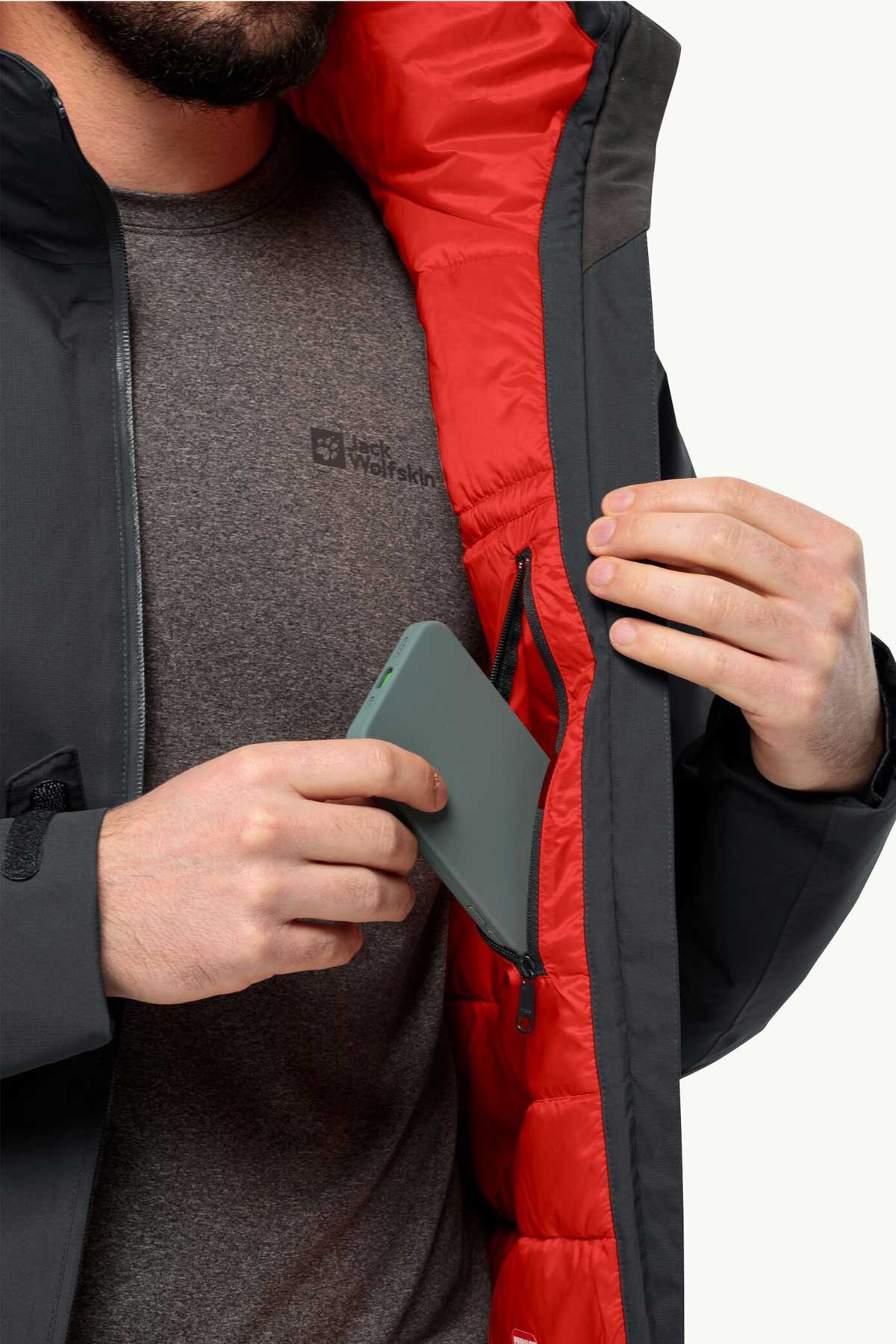 Jack Wolfskin Wisper ins Erkek Outdoor Mont 1111723-6350 Antrasit