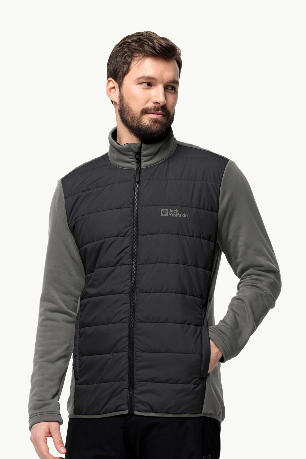 Jack Wolfskin Glaabach 3in1 Erkek Outdoor Mont 1115291-6185 Gri
