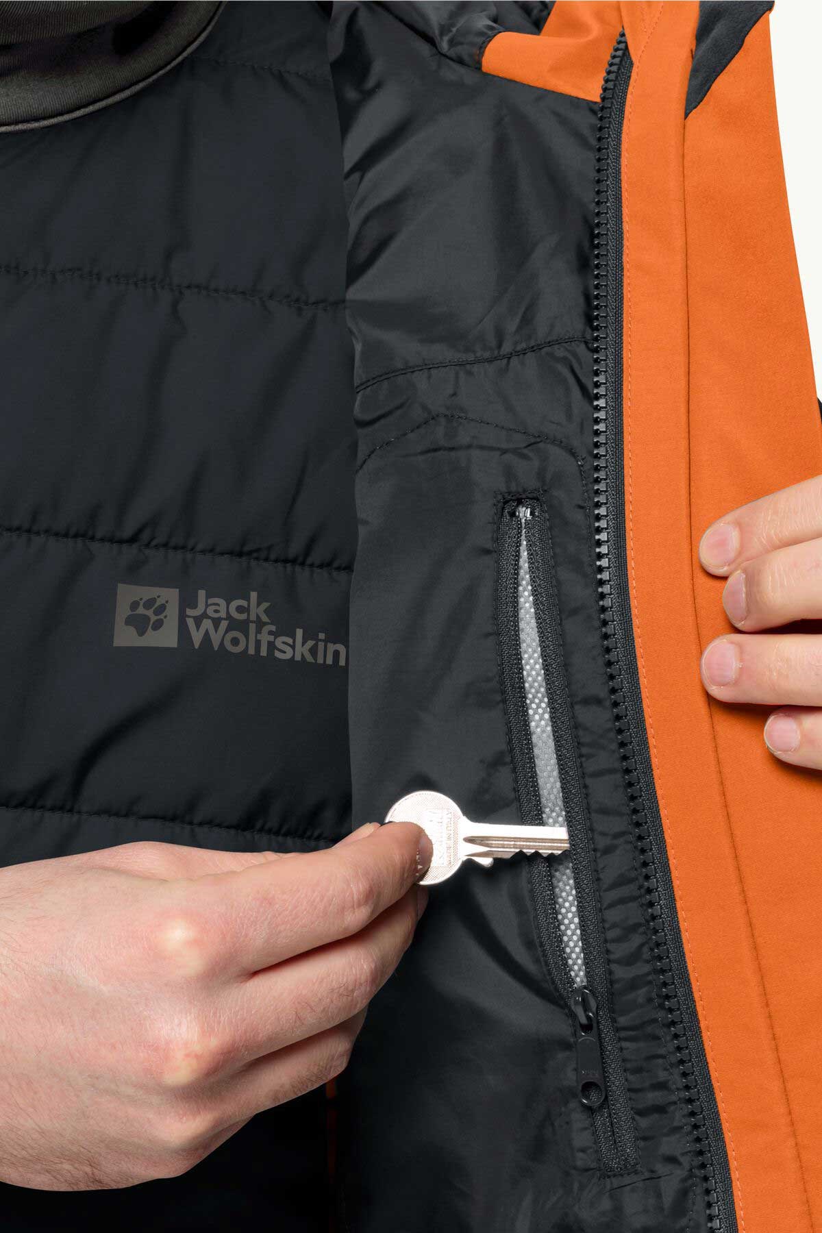 Jack Wolfskin Glaabach 3in1 Erkek Outdoor Mont 1115291-6185 Gri