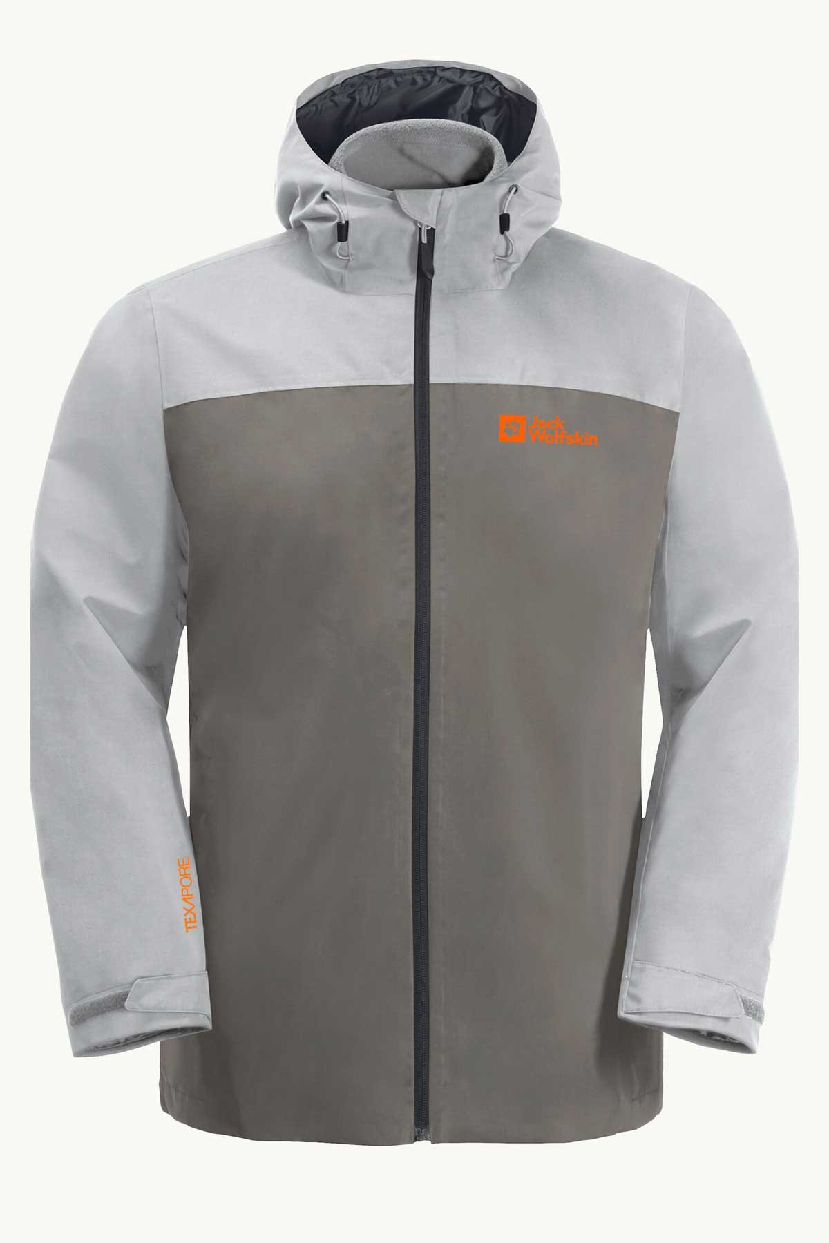 Jack Wolfskin Taubenberg 3in1 Erkek Outdoor Mont 1115311-6185 Gri