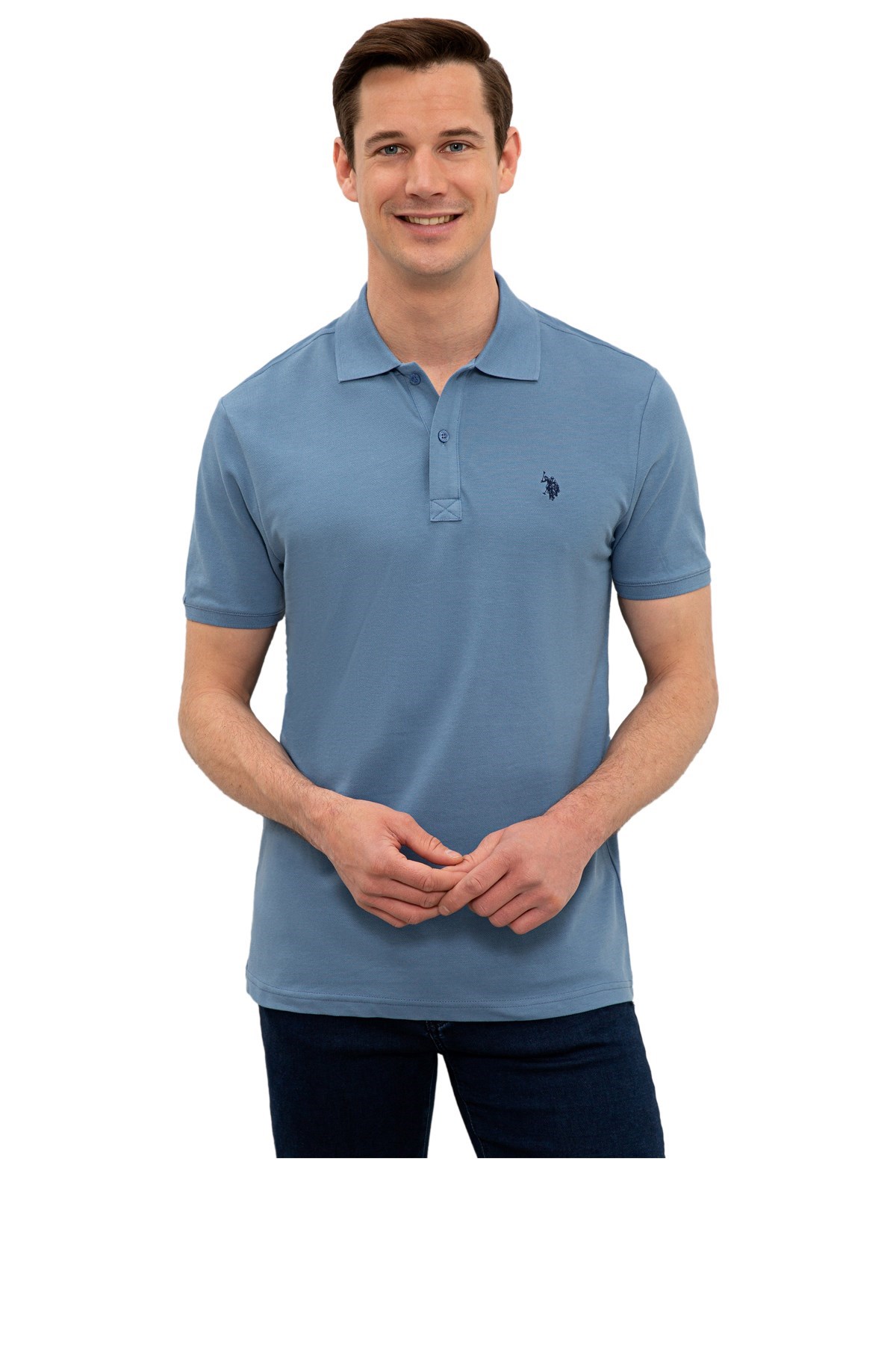 U.S. Polo Assn. Polo Yaka Erkek Tişört 1191429-VR028 Mavi