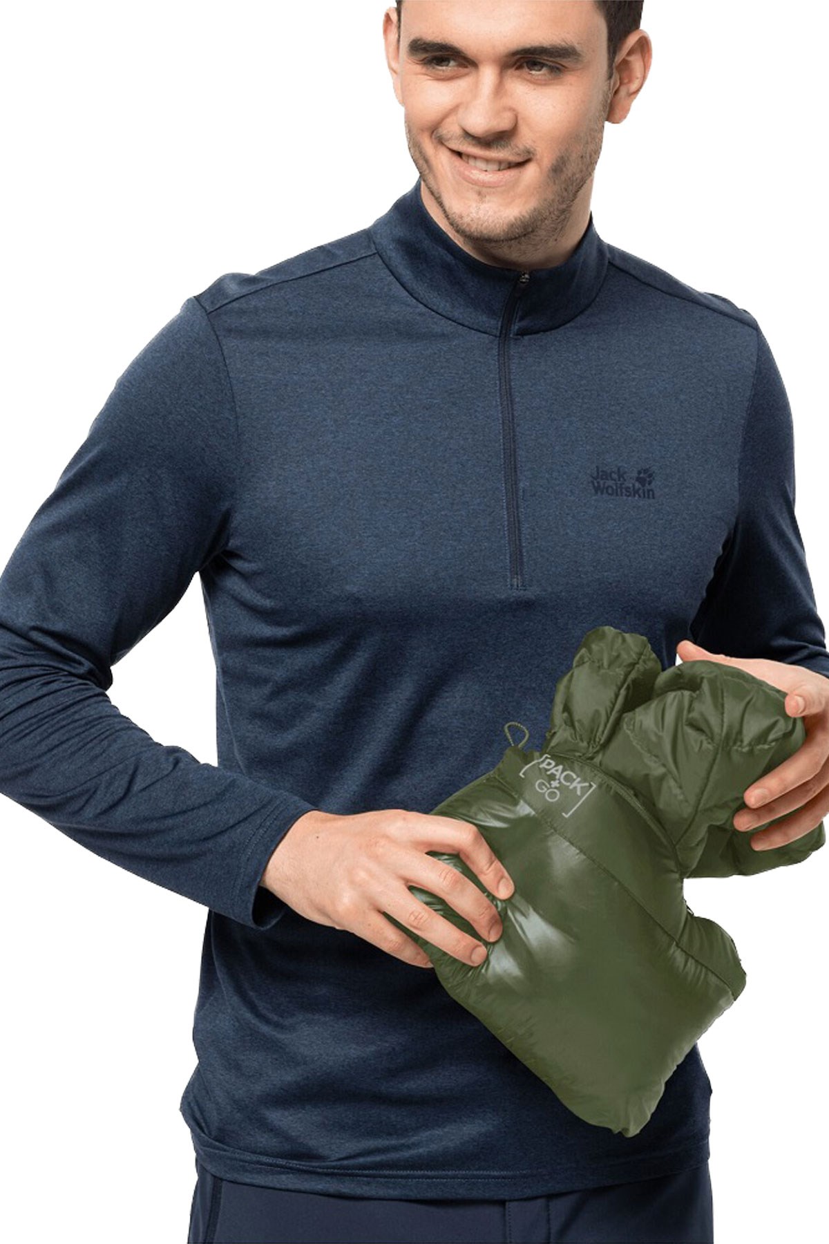 Jack Wolfskin Down Erkek Outdoor Mont 1205933-4129 Yeşil