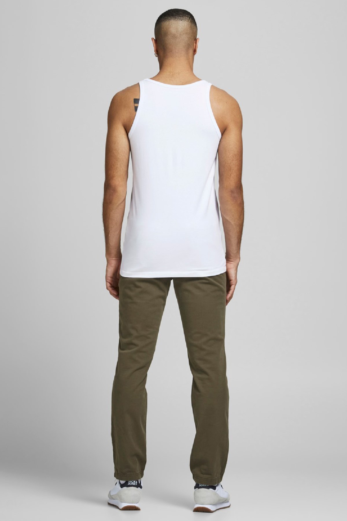 Jack & Jones Jjebasic Erkek Atlet 12074784 Beyaz