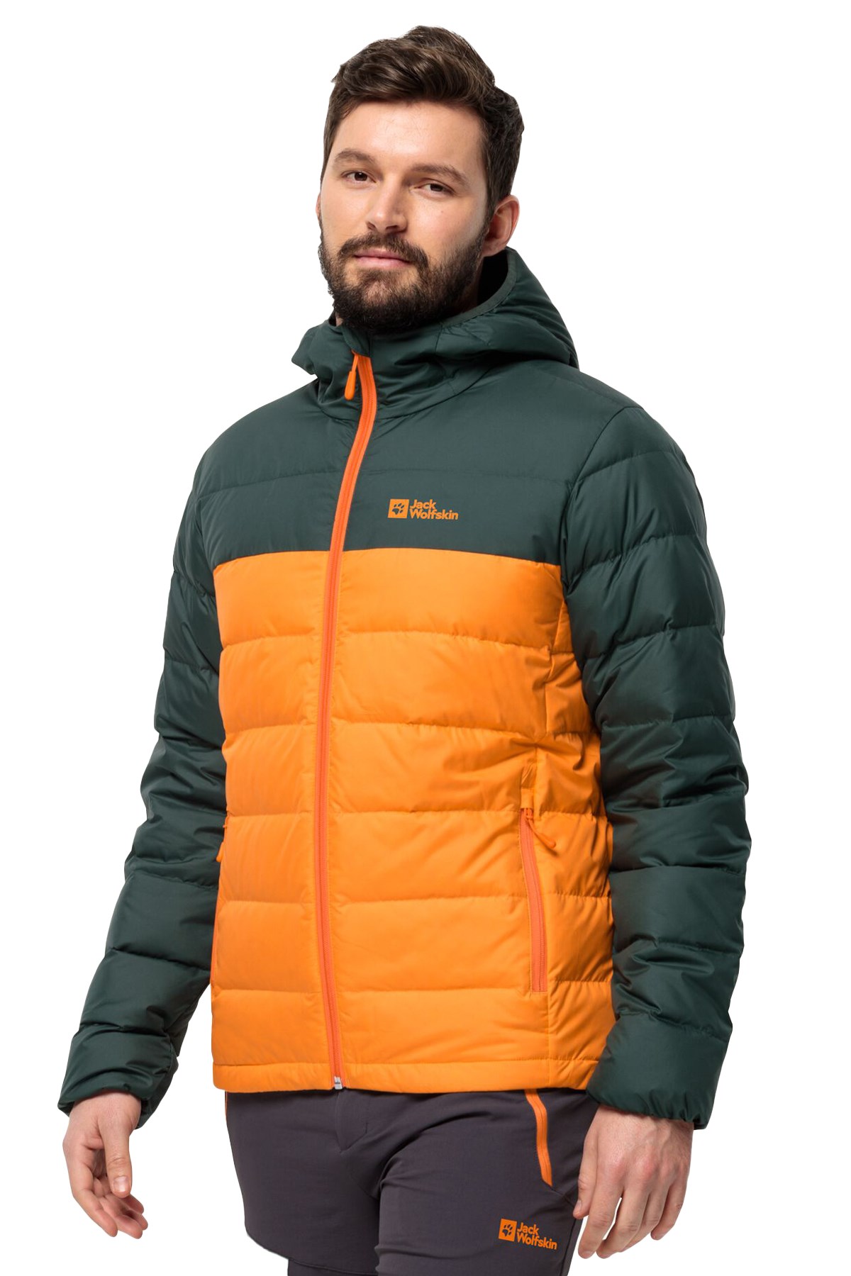Jack Wolfskin Ather Down Hoody Erkek Outdoor Mont 1207671-3285 Turuncu