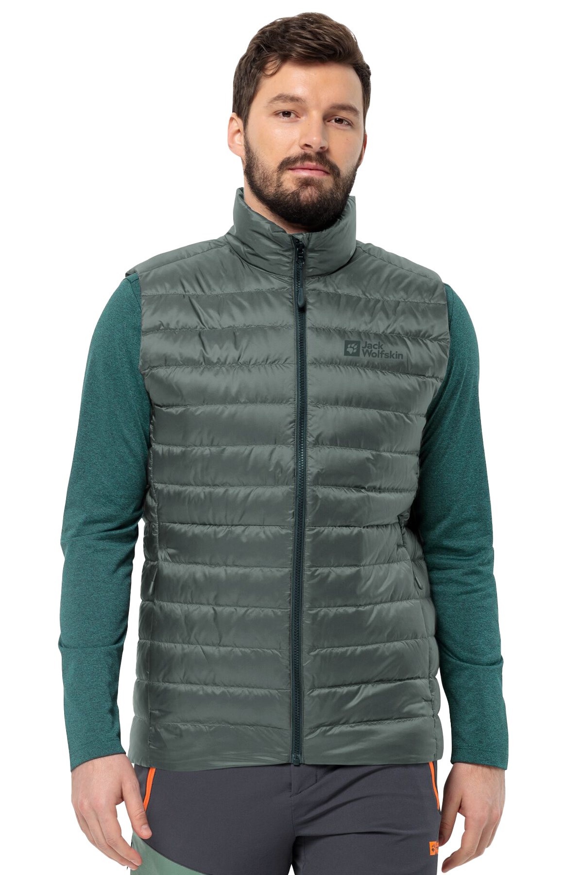Jack Wolfskin Pilvi Down Erkek Outdoor Yelek 1207711-4311 Yeşil