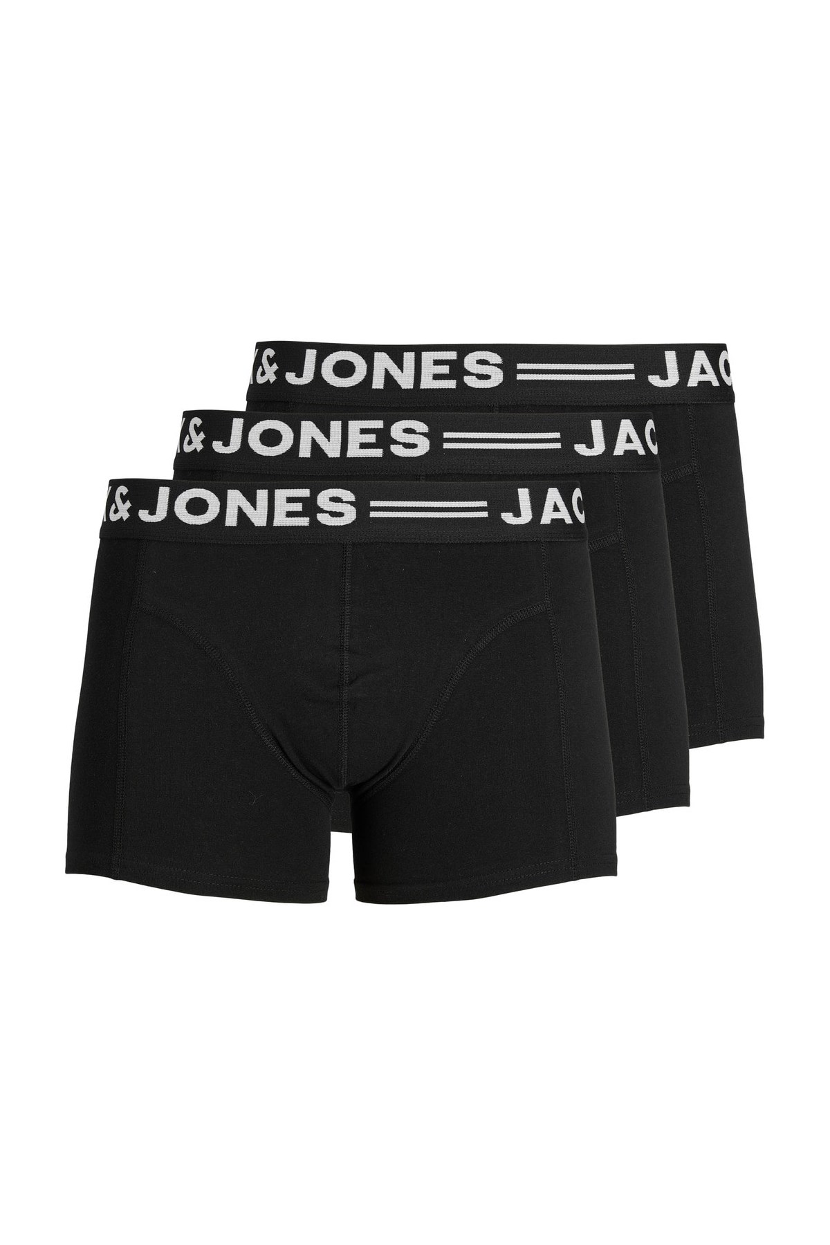 Jack & Jones Sense Trunks 3'lü Boxer 12081832 Siyah