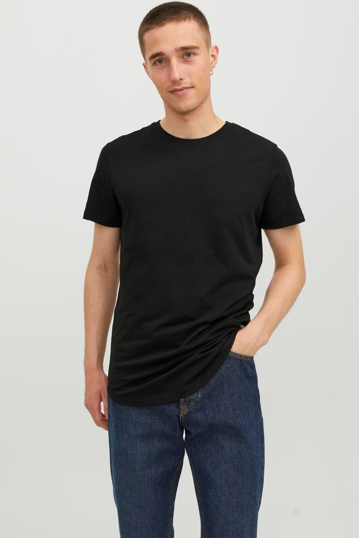 Jack & Jones Erkek Tişört 12113648 Siyah