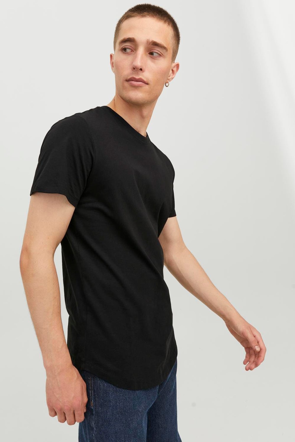 Jack & Jones Erkek Tişört 12113648 Siyah