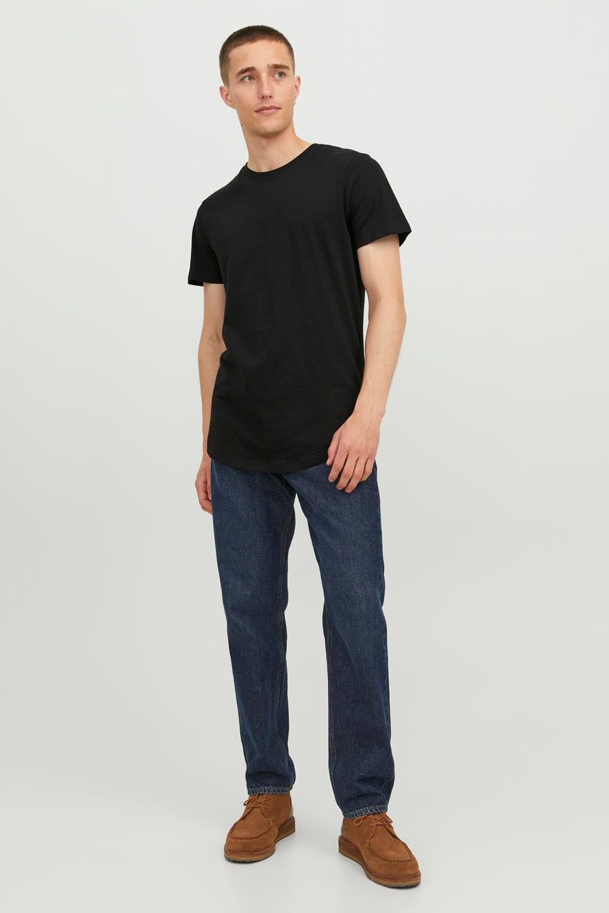 Jack & Jones Erkek Tişört 12113648 Siyah